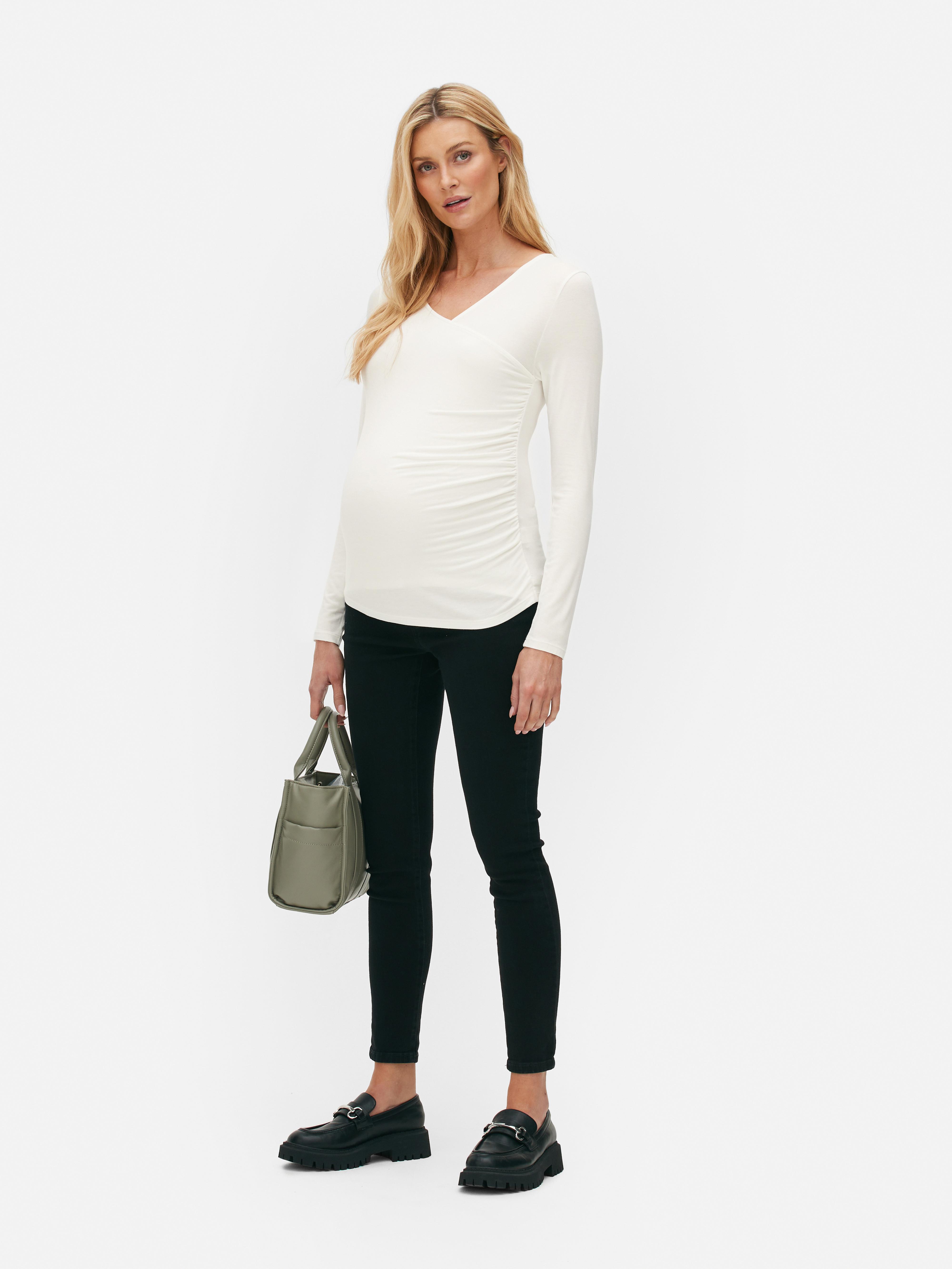 Maternity Wrap Long Sleeve Top