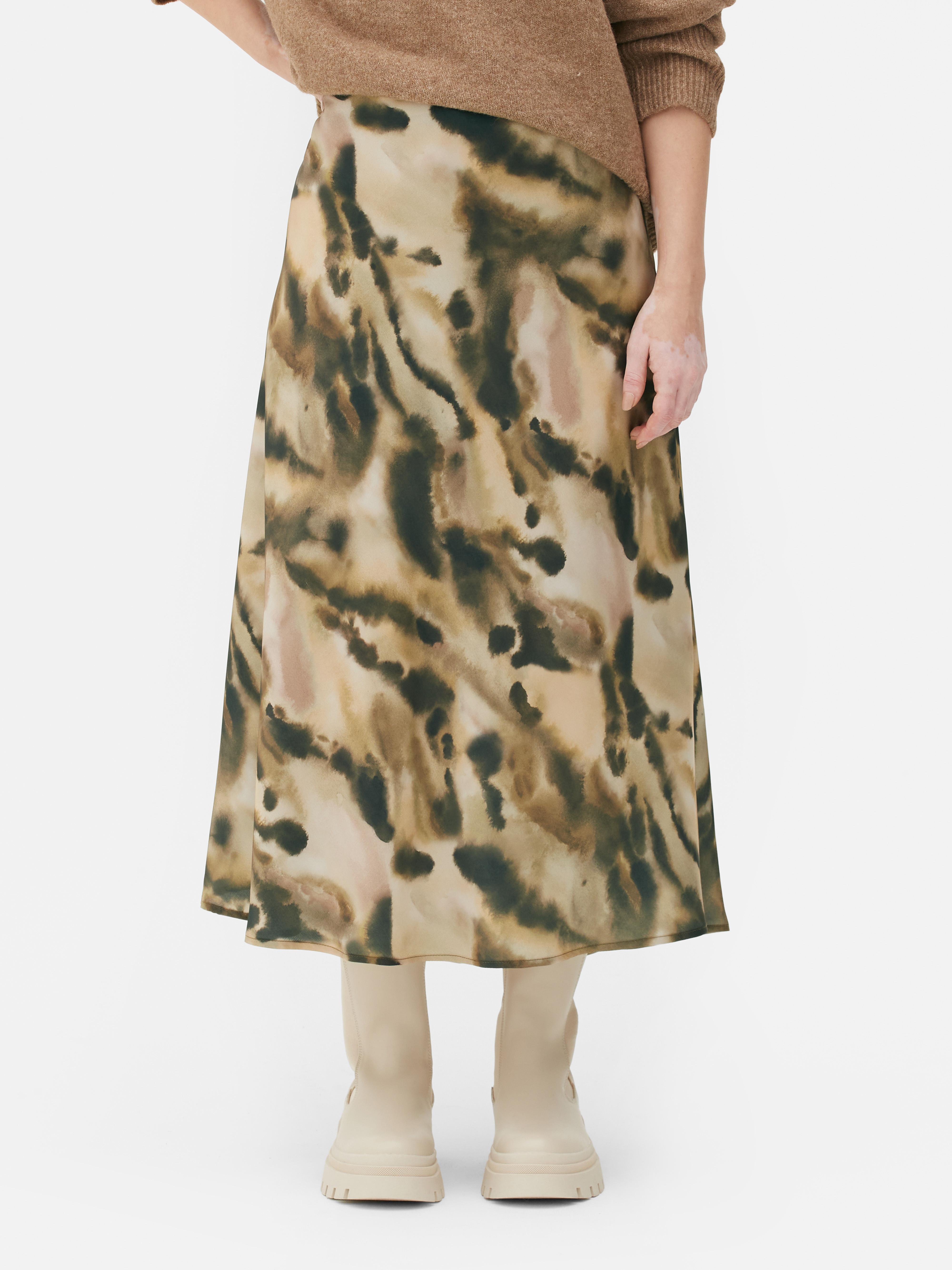 Satin shop skirt primark