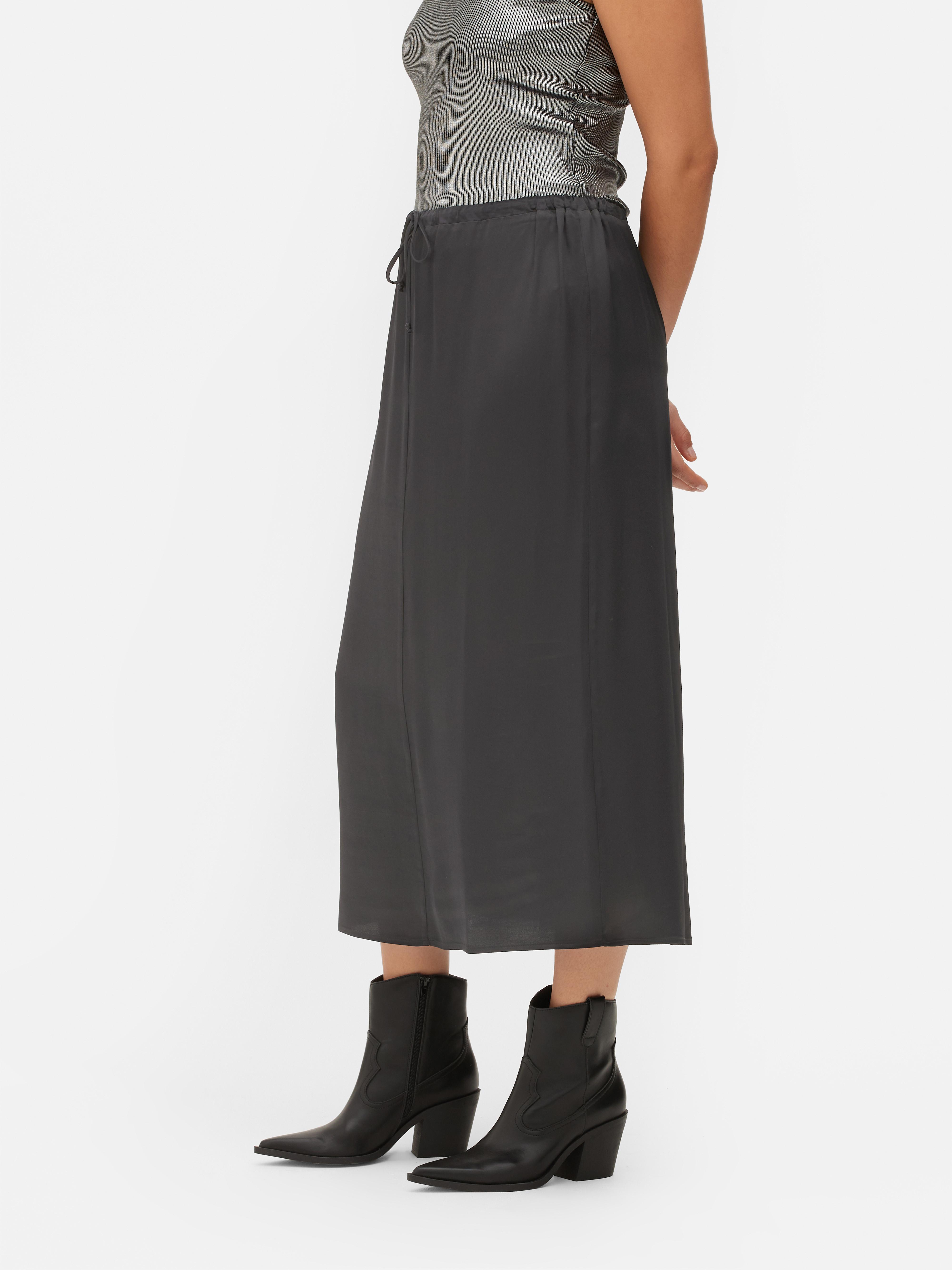 Satin Midi Skirt Primark