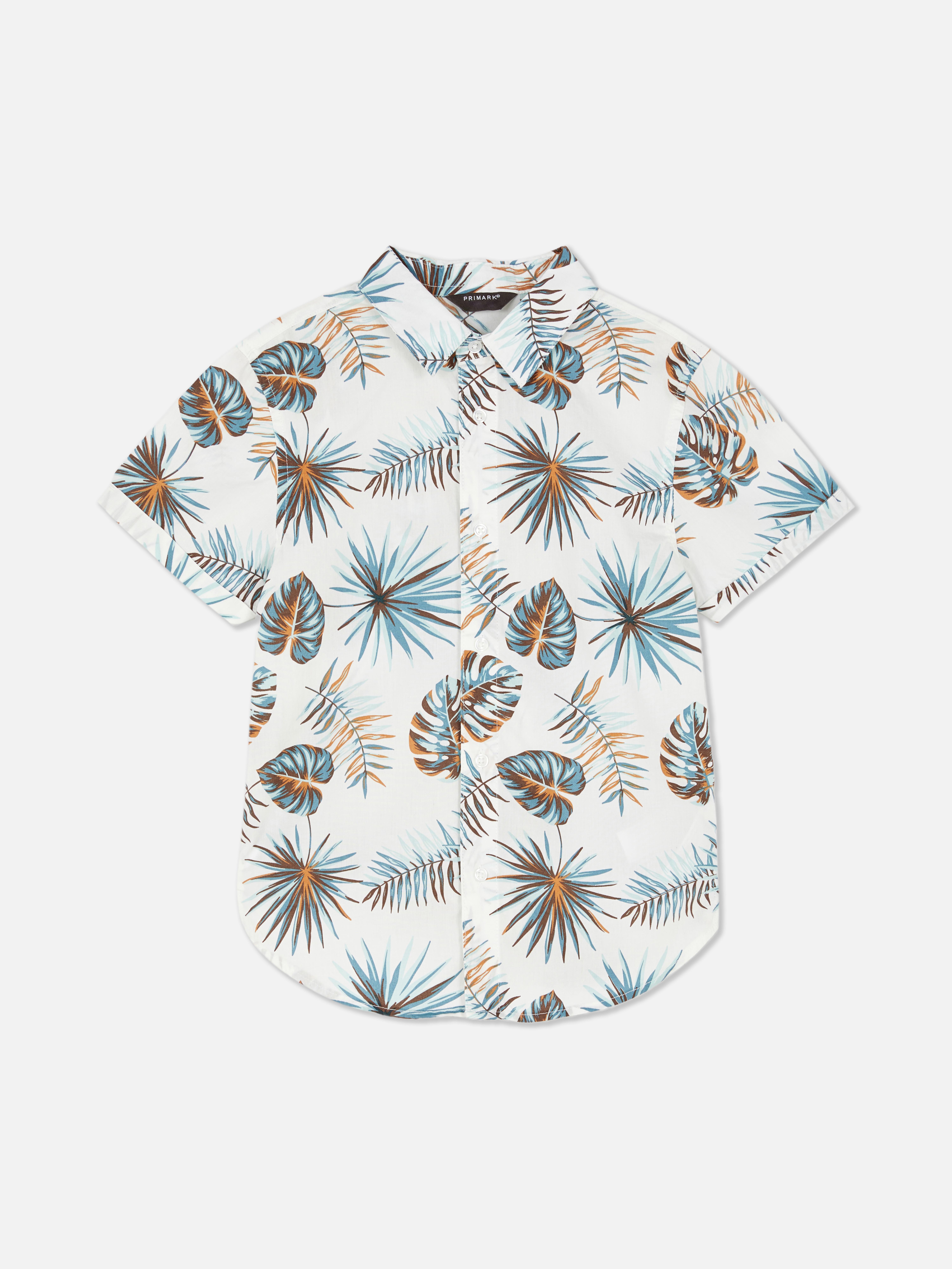 Chemise à motif feuilles de palmier