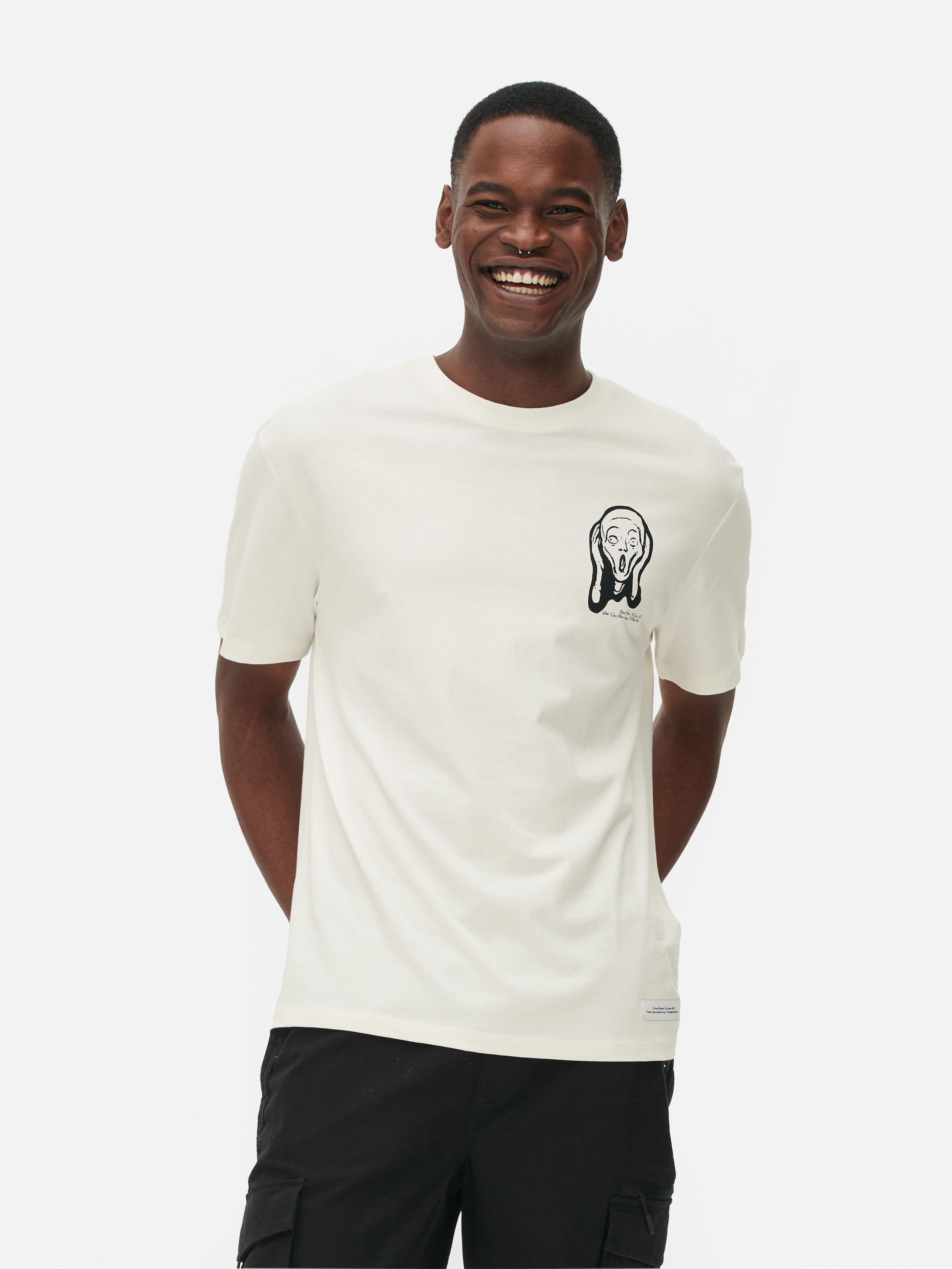 Men's Ecru Edvard Munch Printed T-Shirt | Primark