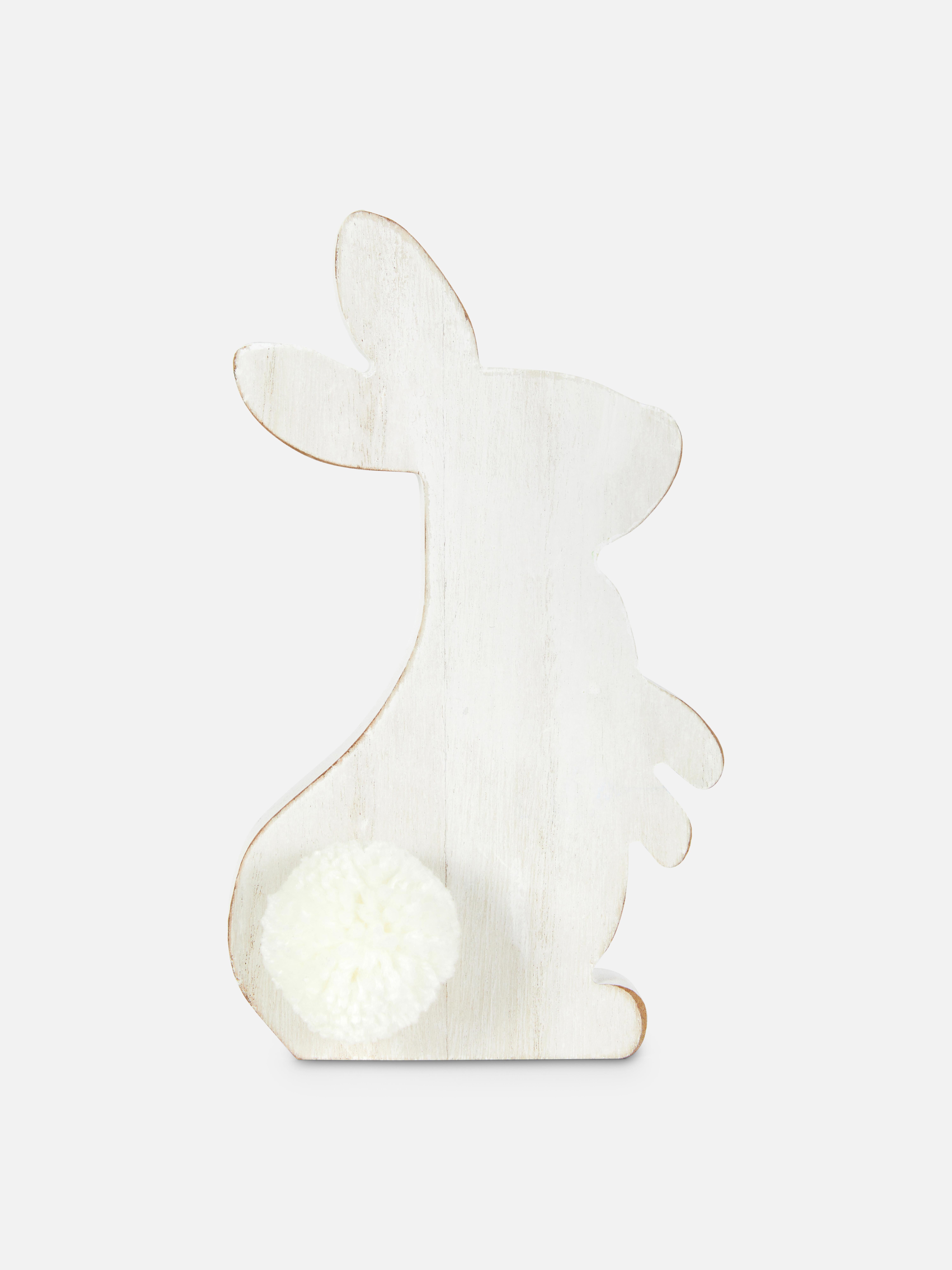 Décoration en bois lapin de Pâques