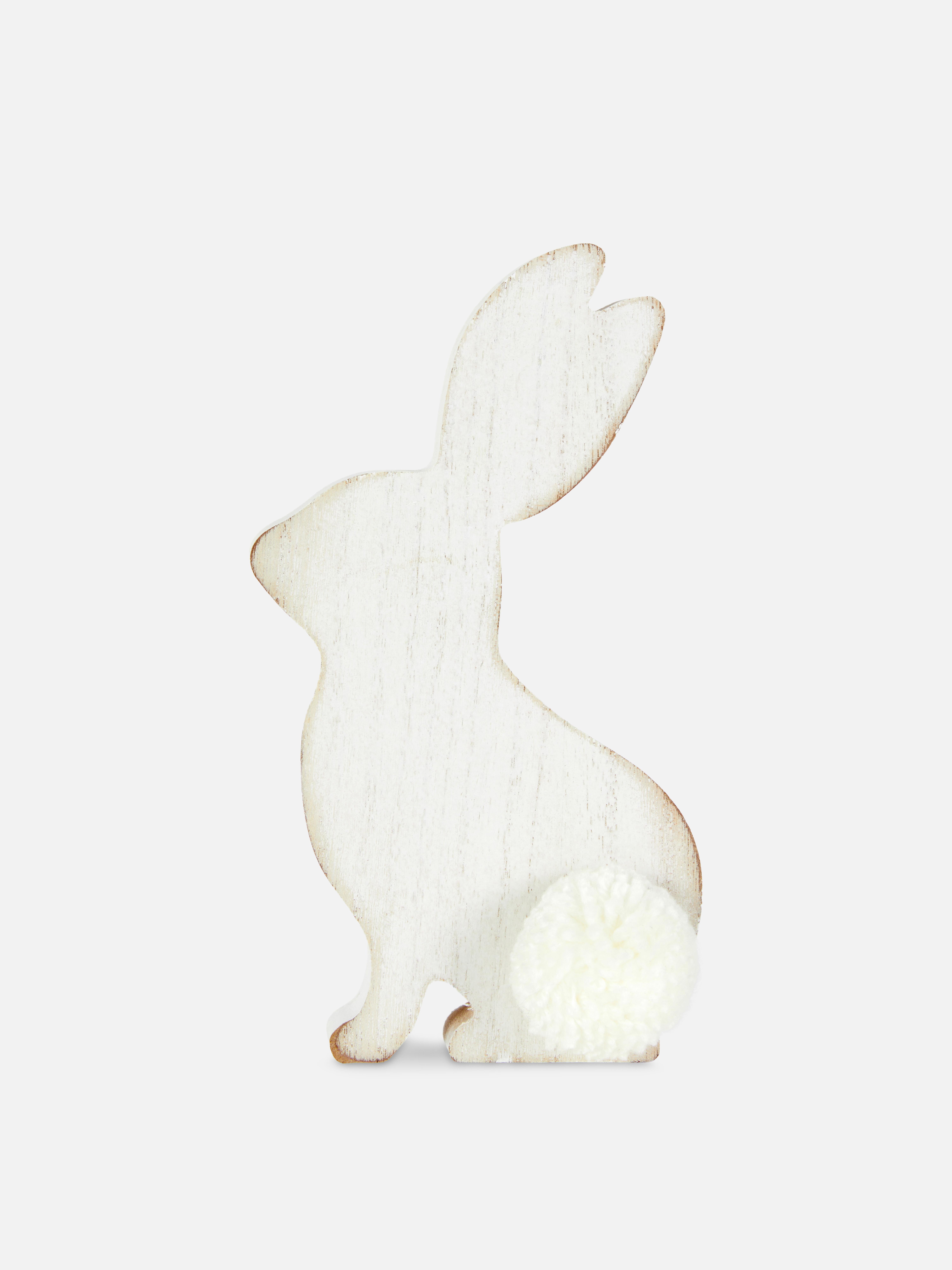 Décoration en bois lapin de Pâques