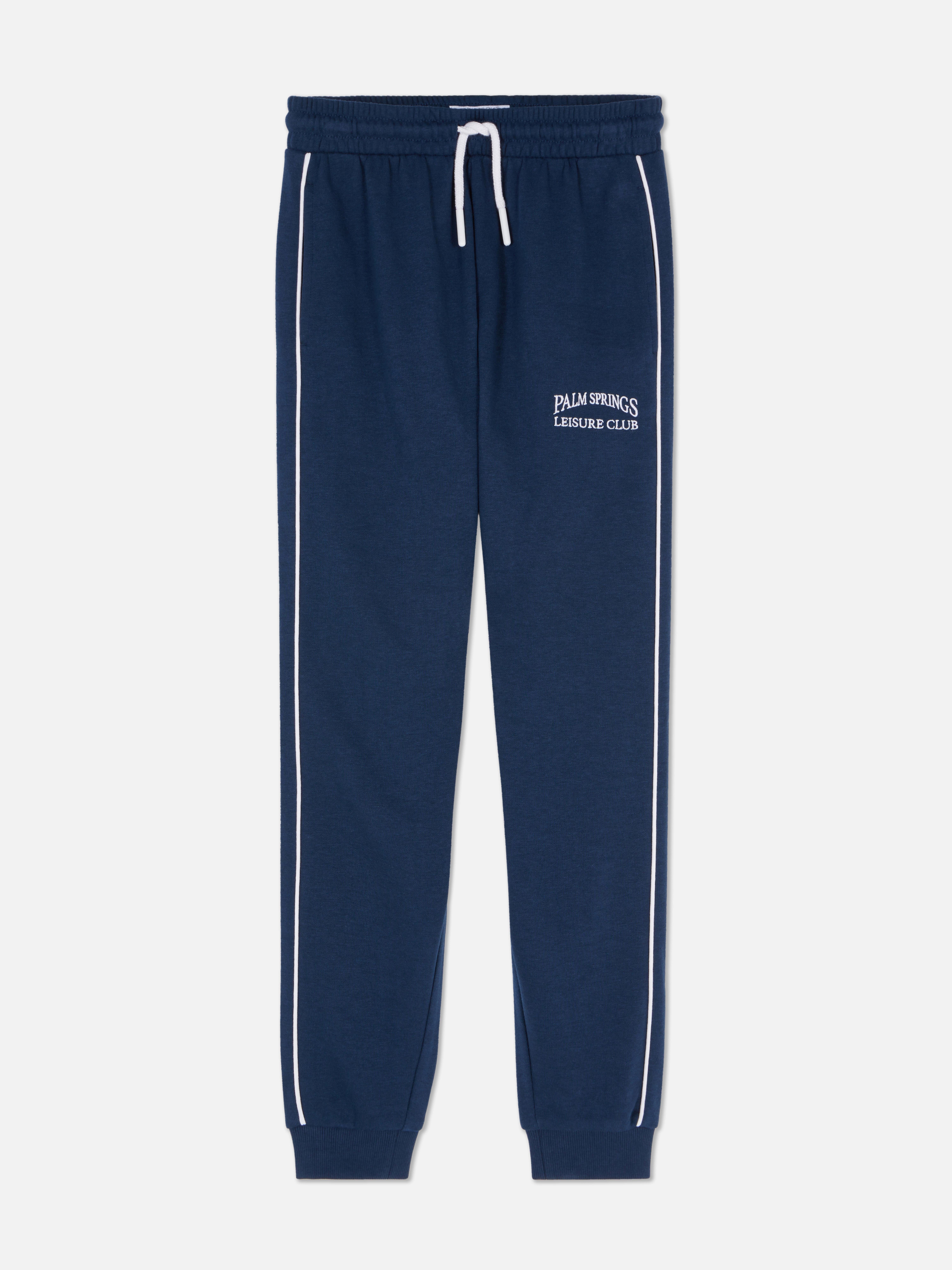 Piped Jersey Joggers
