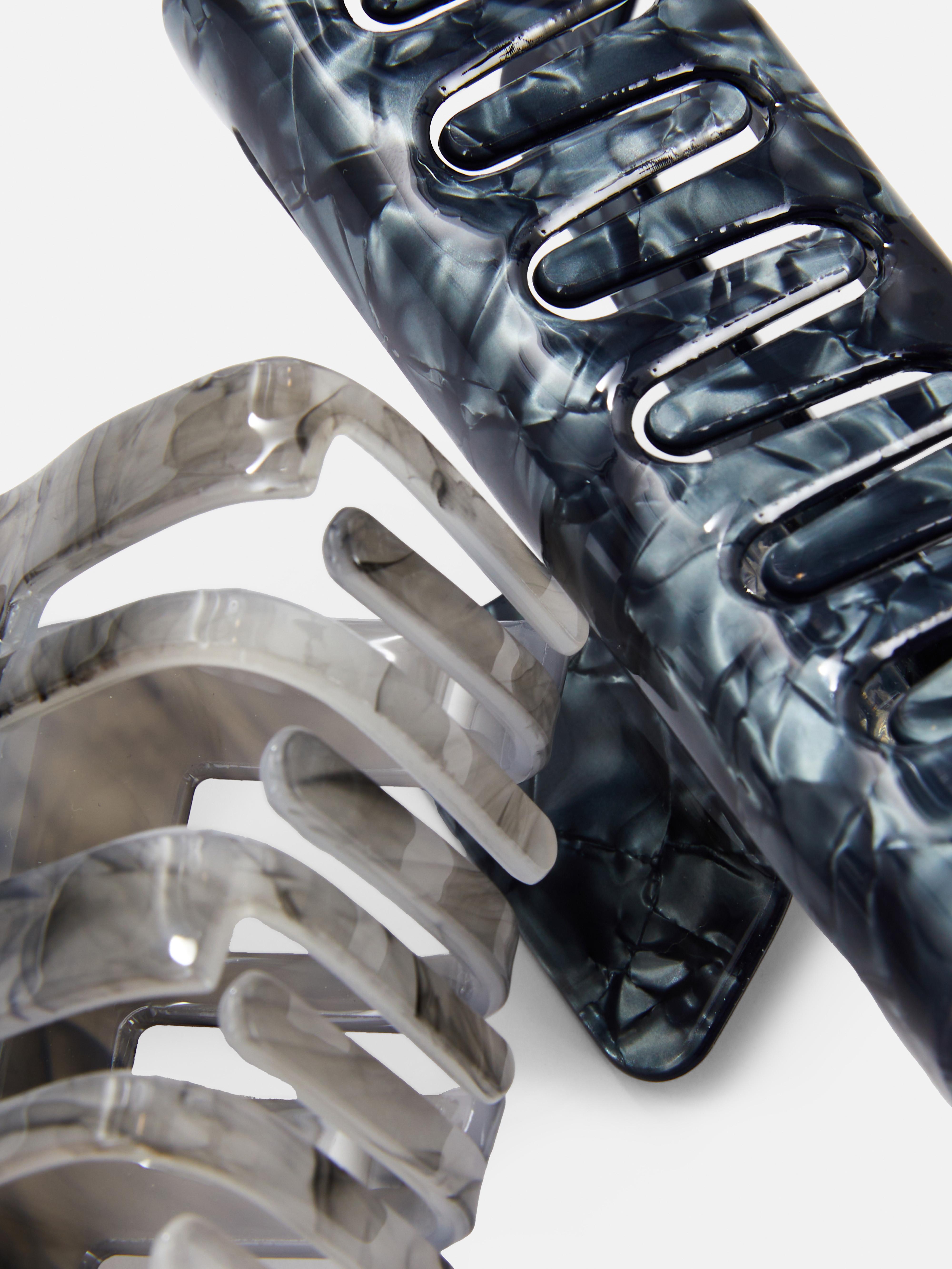 2Pack Marble Claw Clips Primark