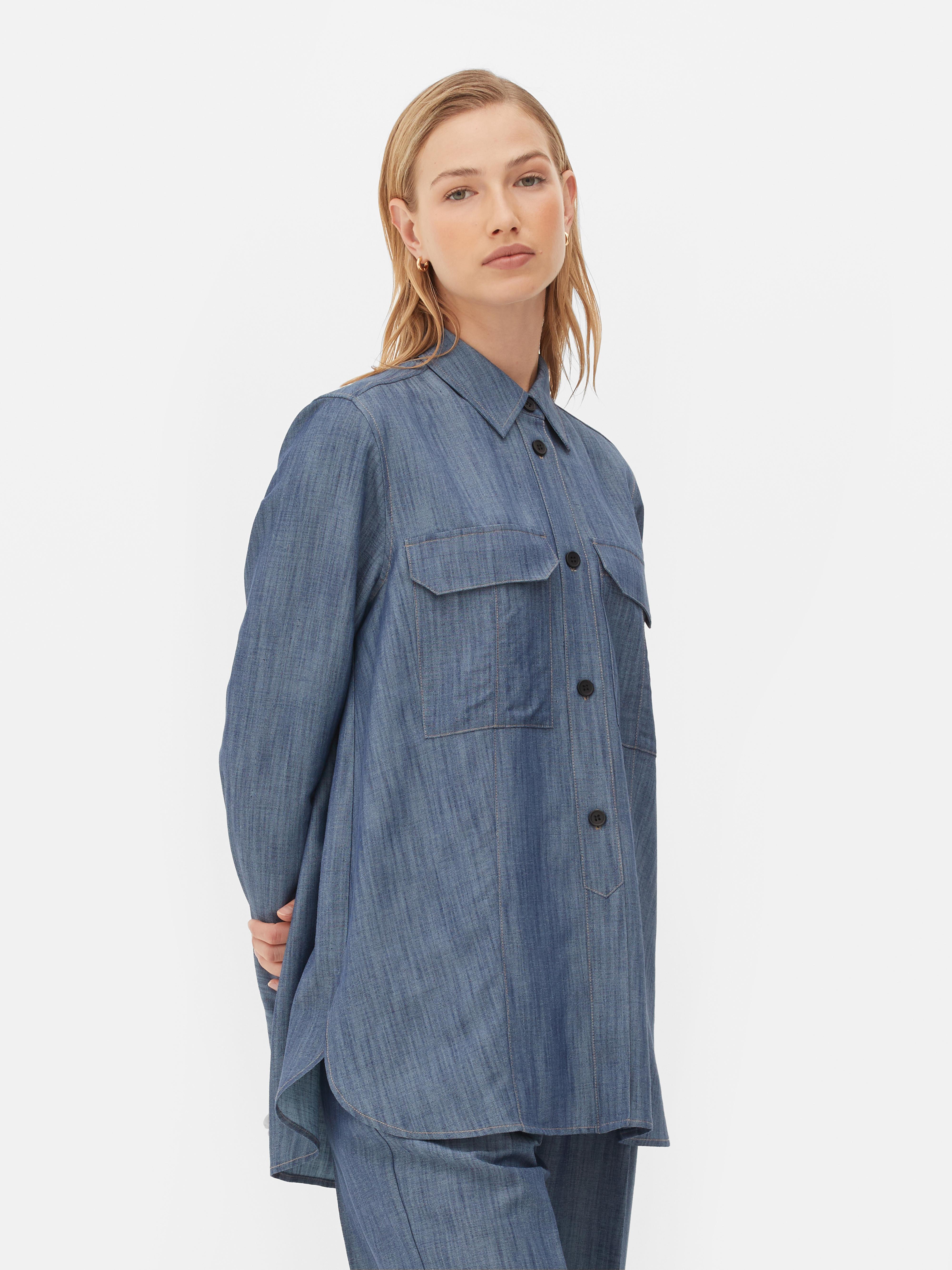 Womens Mid Blue The Edit Chambray Shirt | Primark