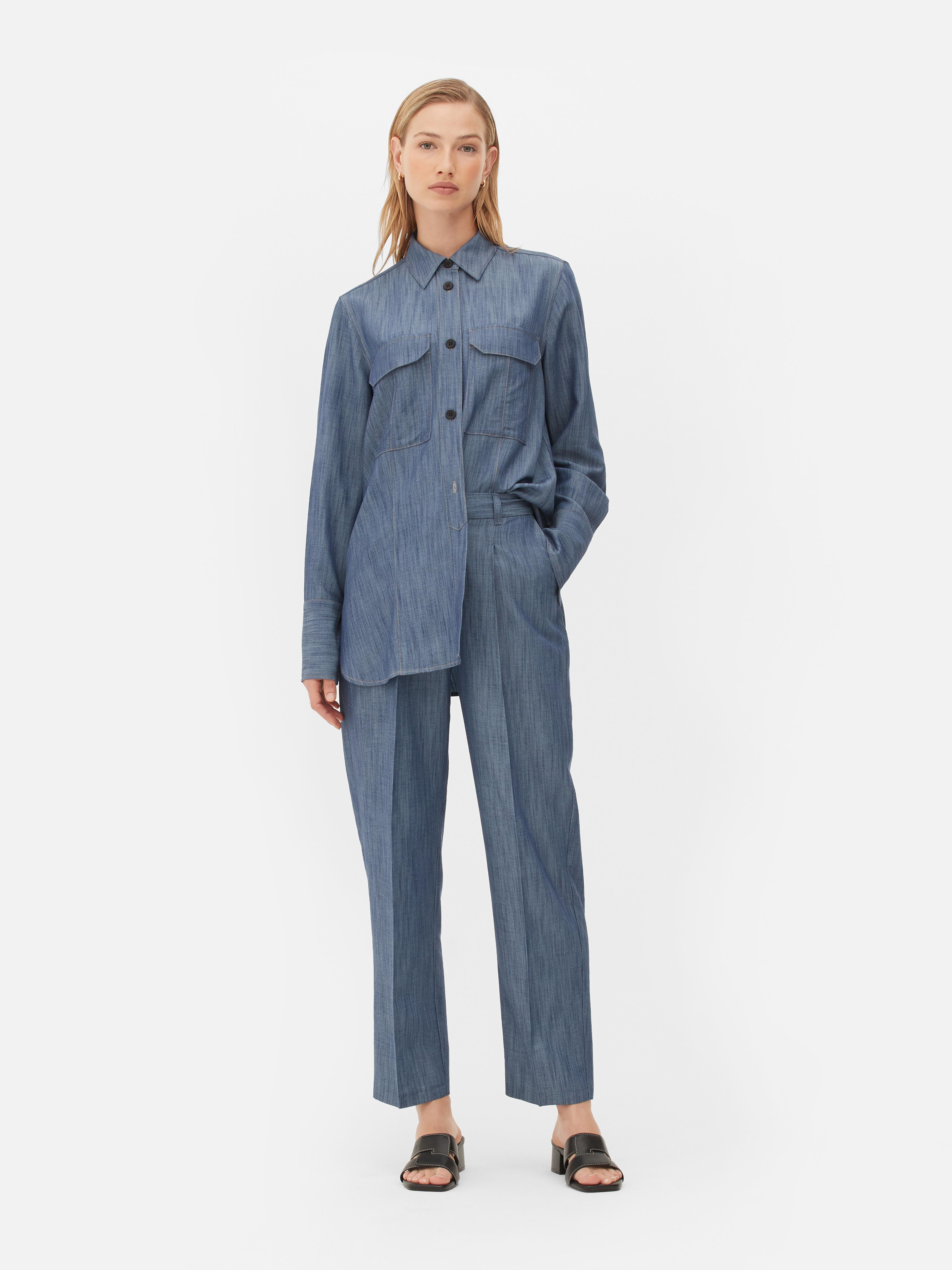 The Edit Chambray Trousers