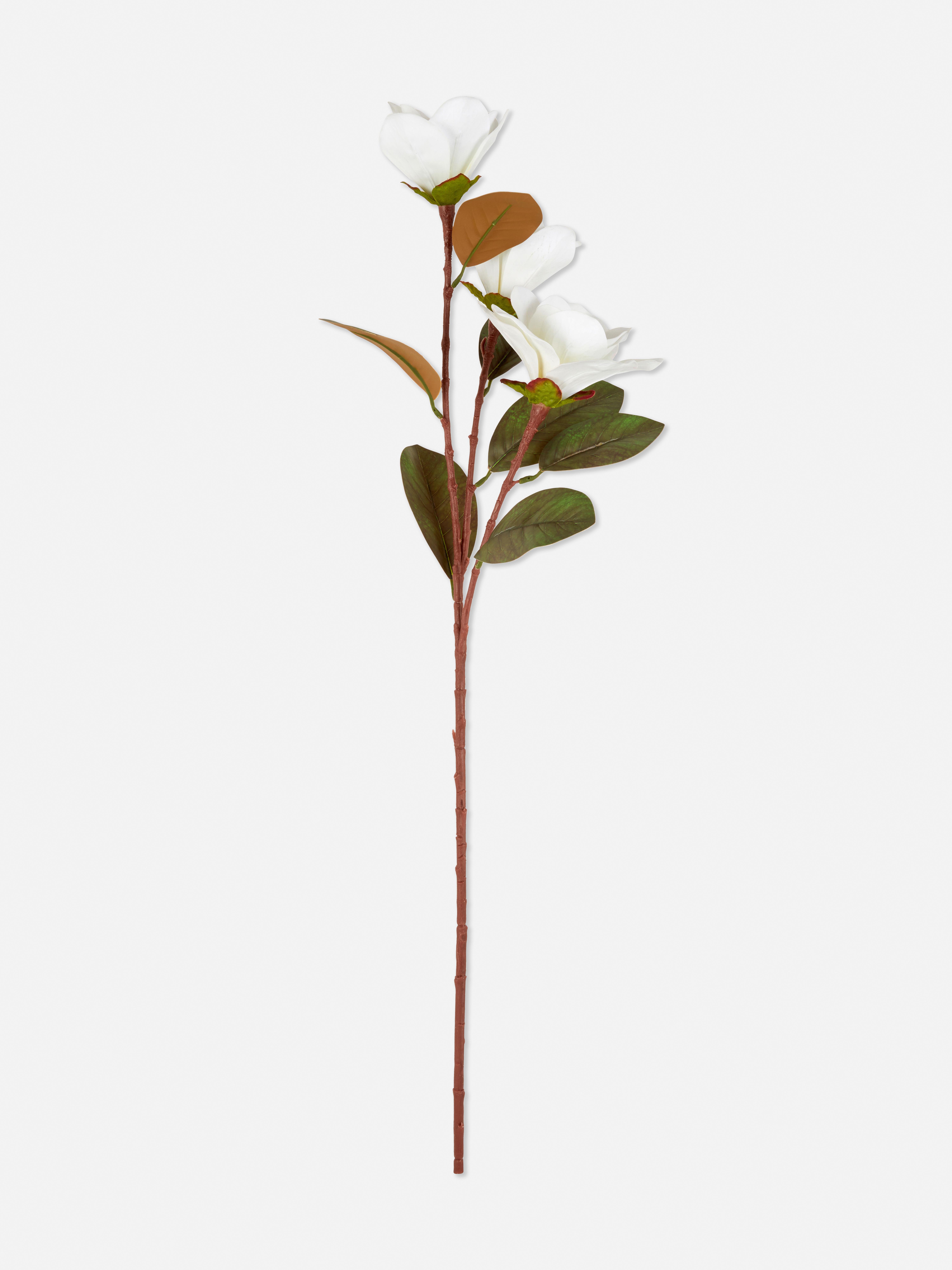 Tallo de magnolia artificial Blanco