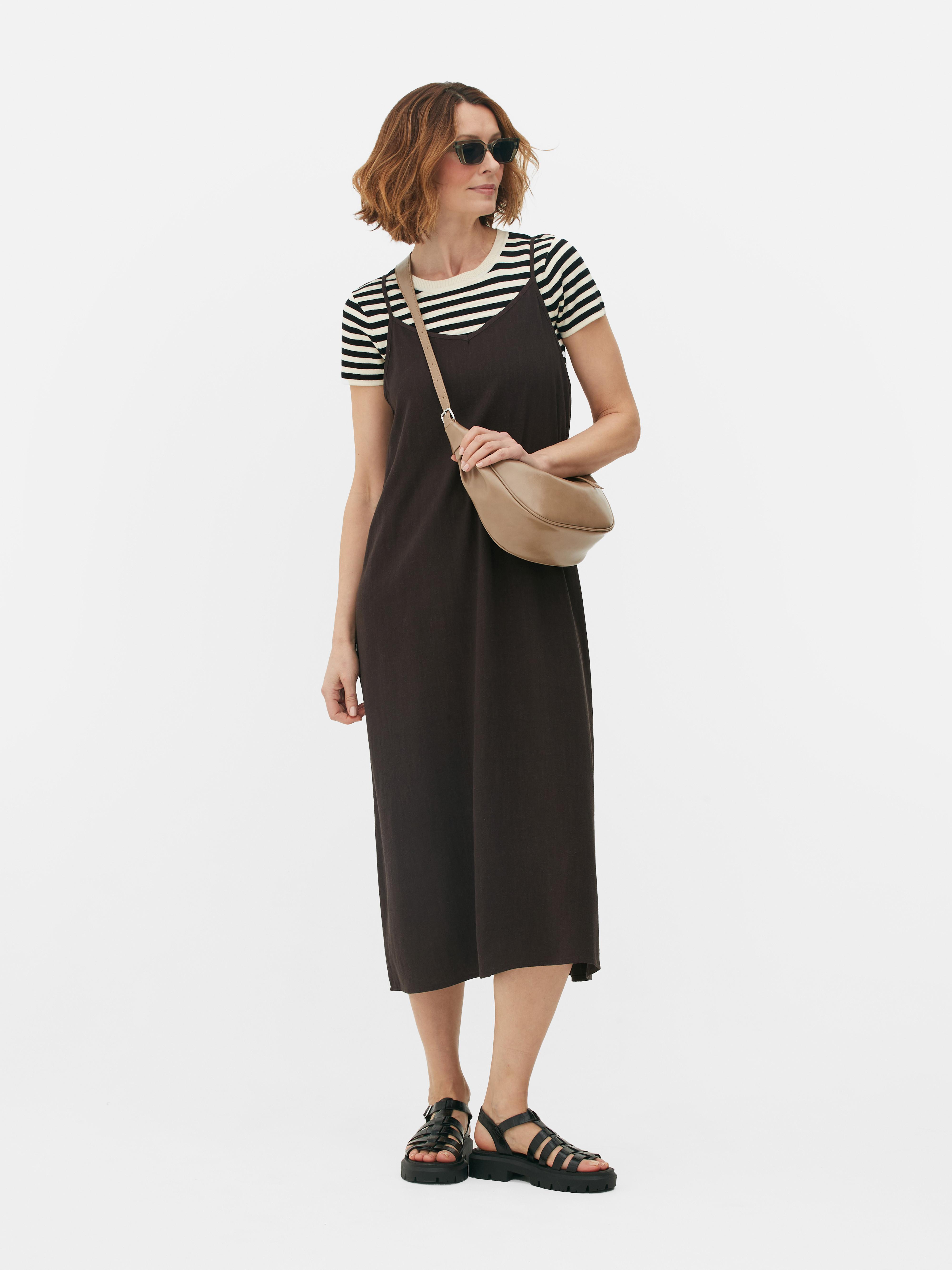 Women's Brown Strappy Slip Dress Primark