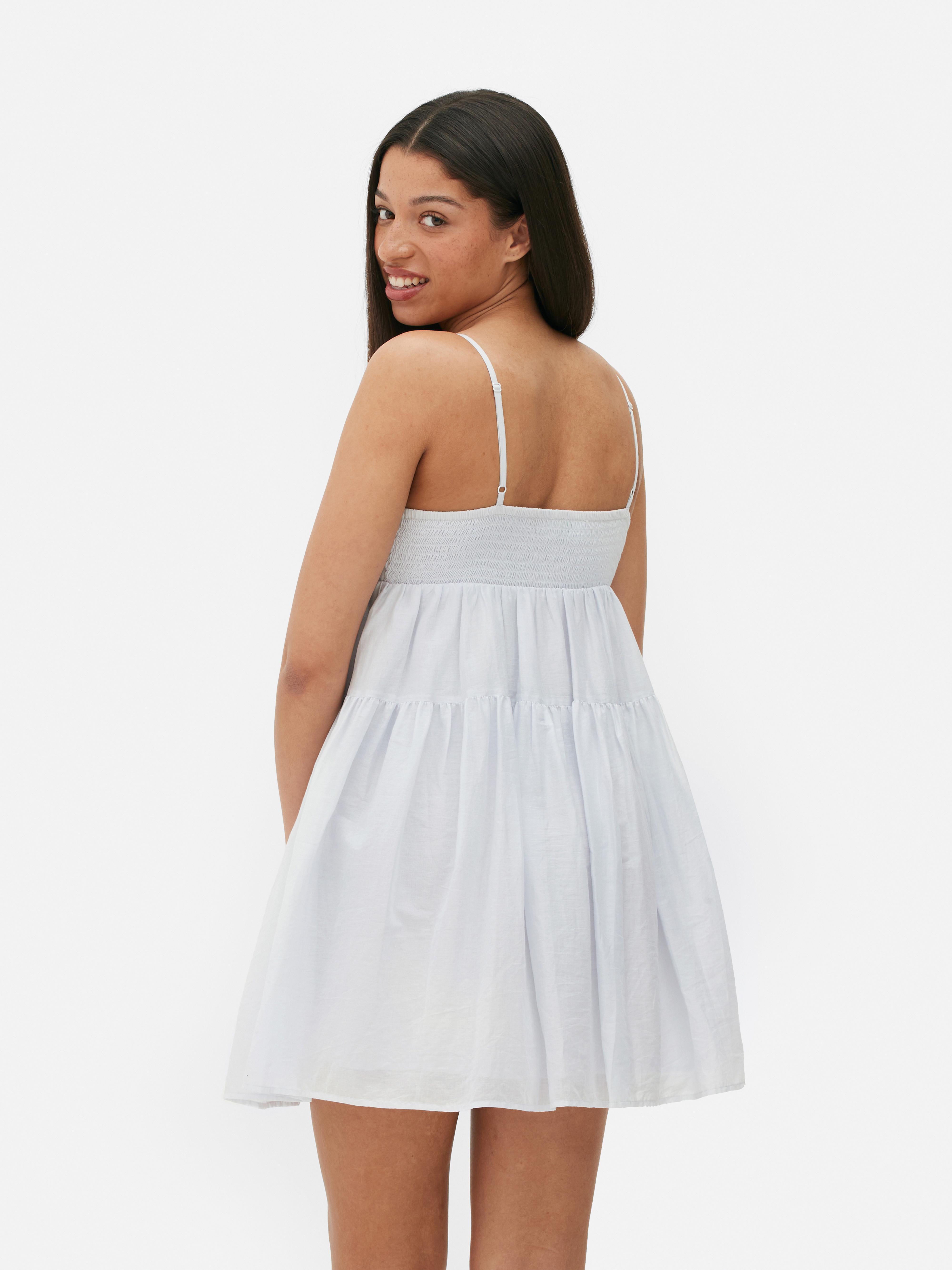 Womens Blue Shell Embellished Mini Sundress | Primark