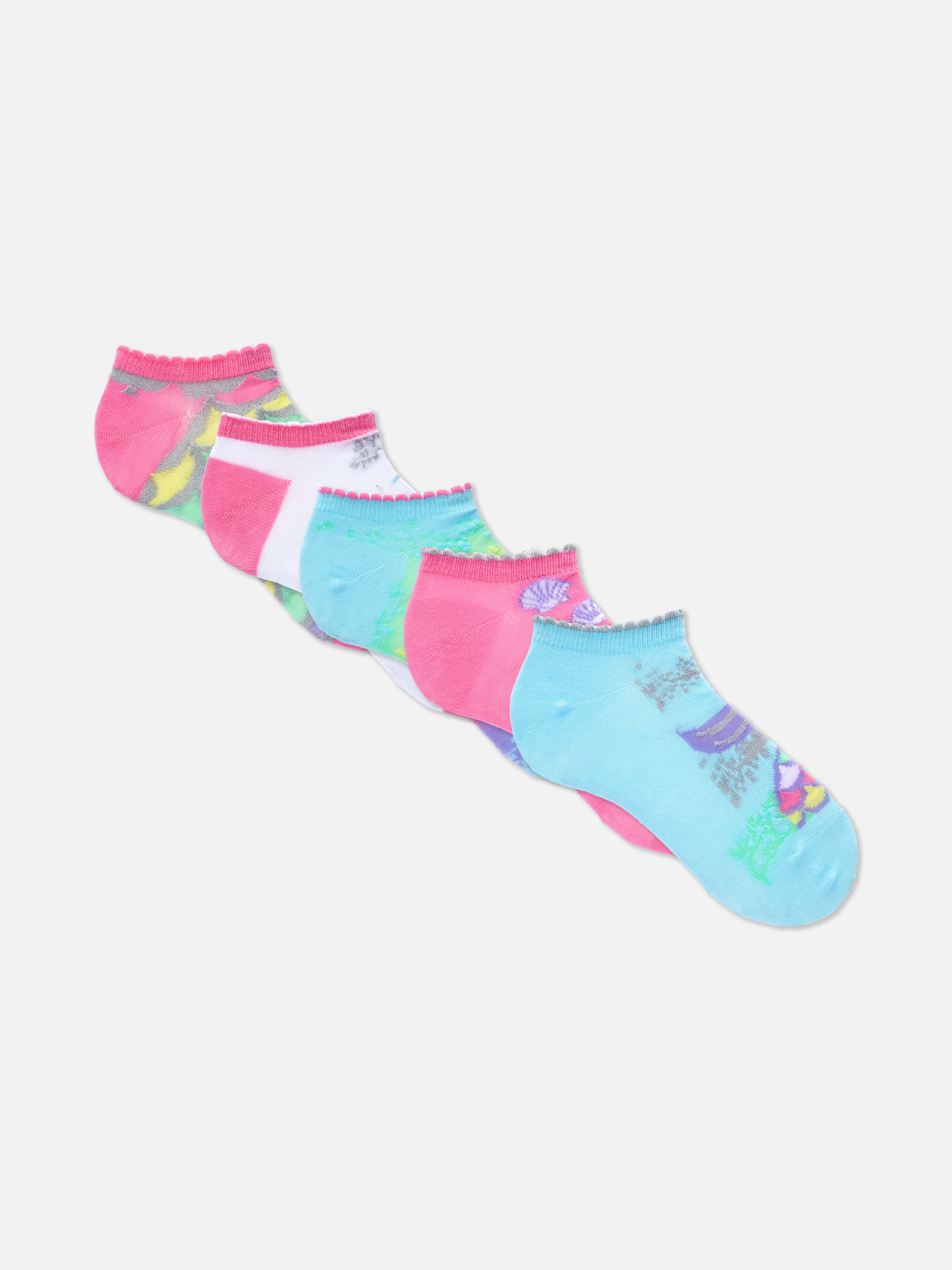 5-Pack Multi Mermaid Sneaker Socks