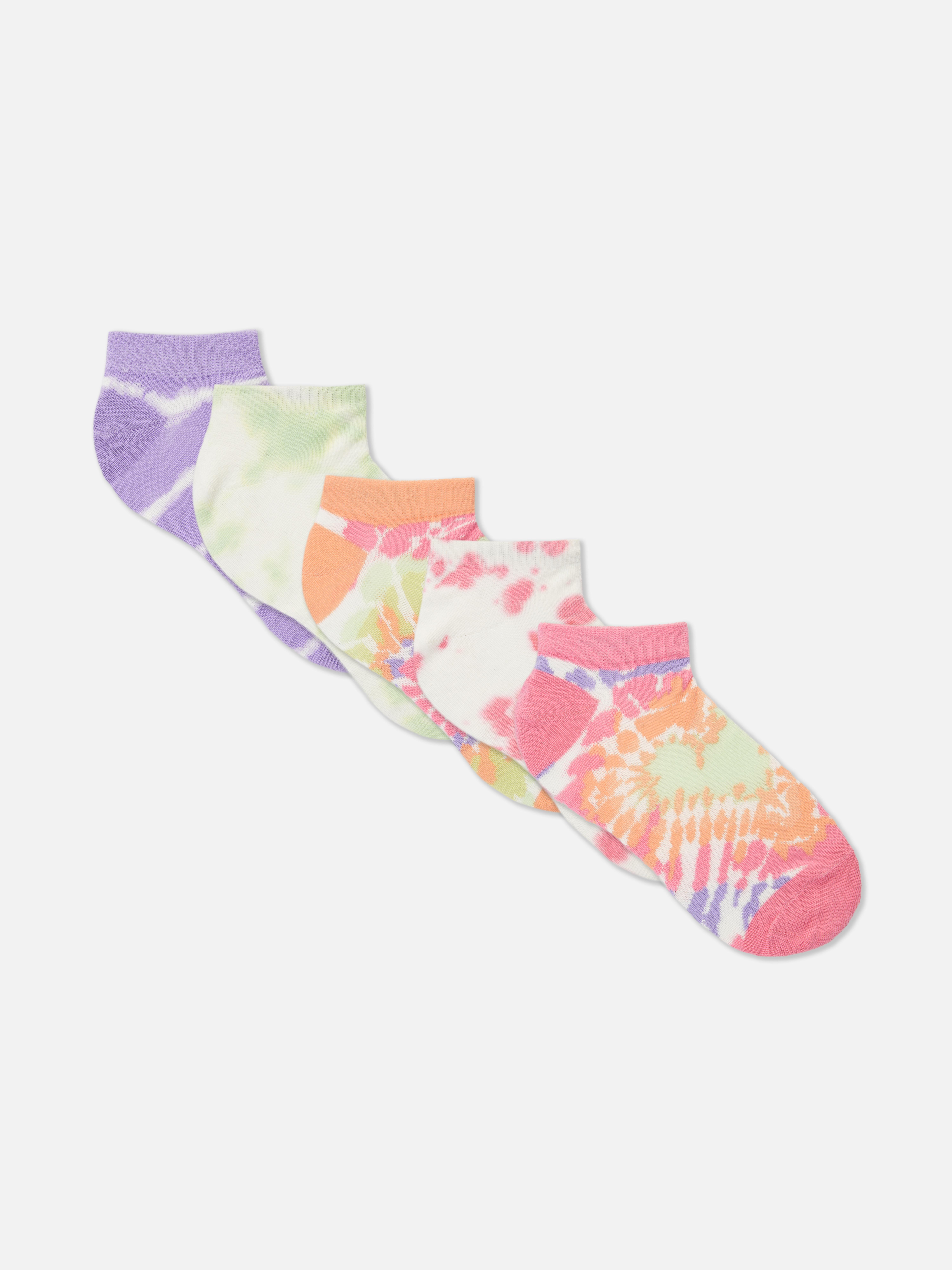 5-Pack Tie Dye Sneaker Socks