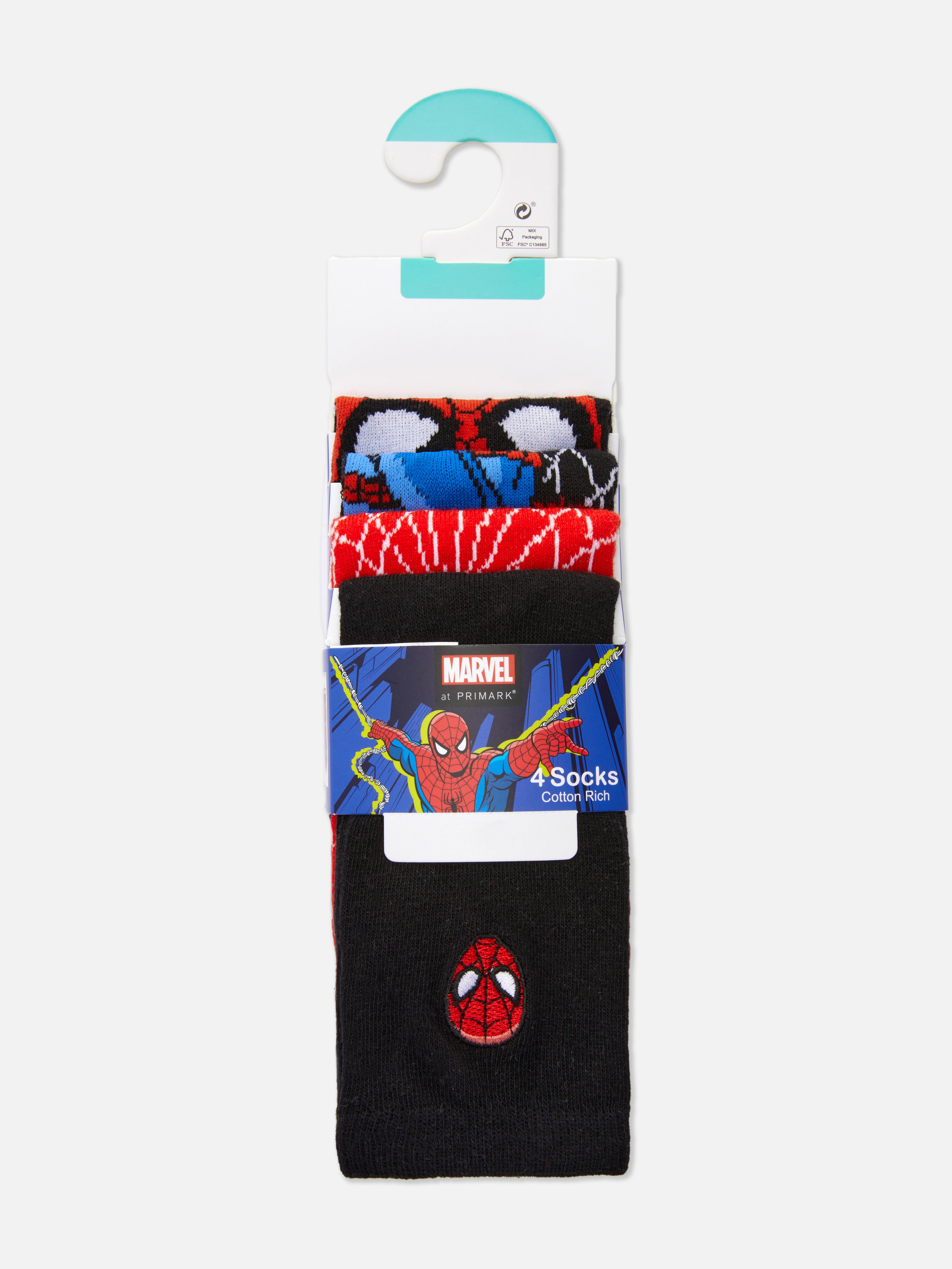 Primark Limited - Pack of 5 Marvel Black Grey White and Red High Socks -  Marvel Logo Socks - Unisex - Officially Licensed - UK 6-8 EUR 40-42, Black,  Grey, White and Red : : Fashion