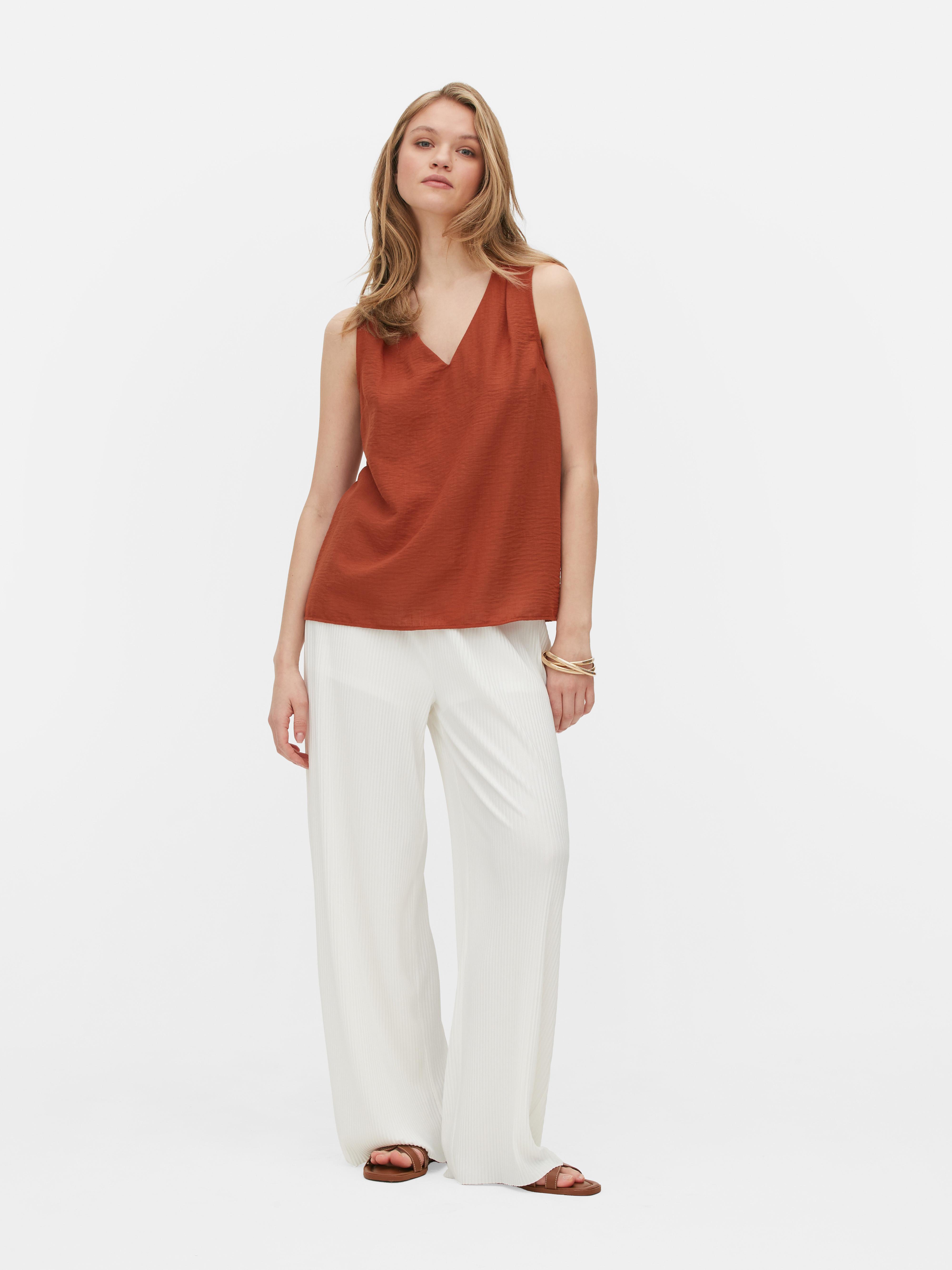 Chemisier Talbots chemise sans manches col V taille femme L