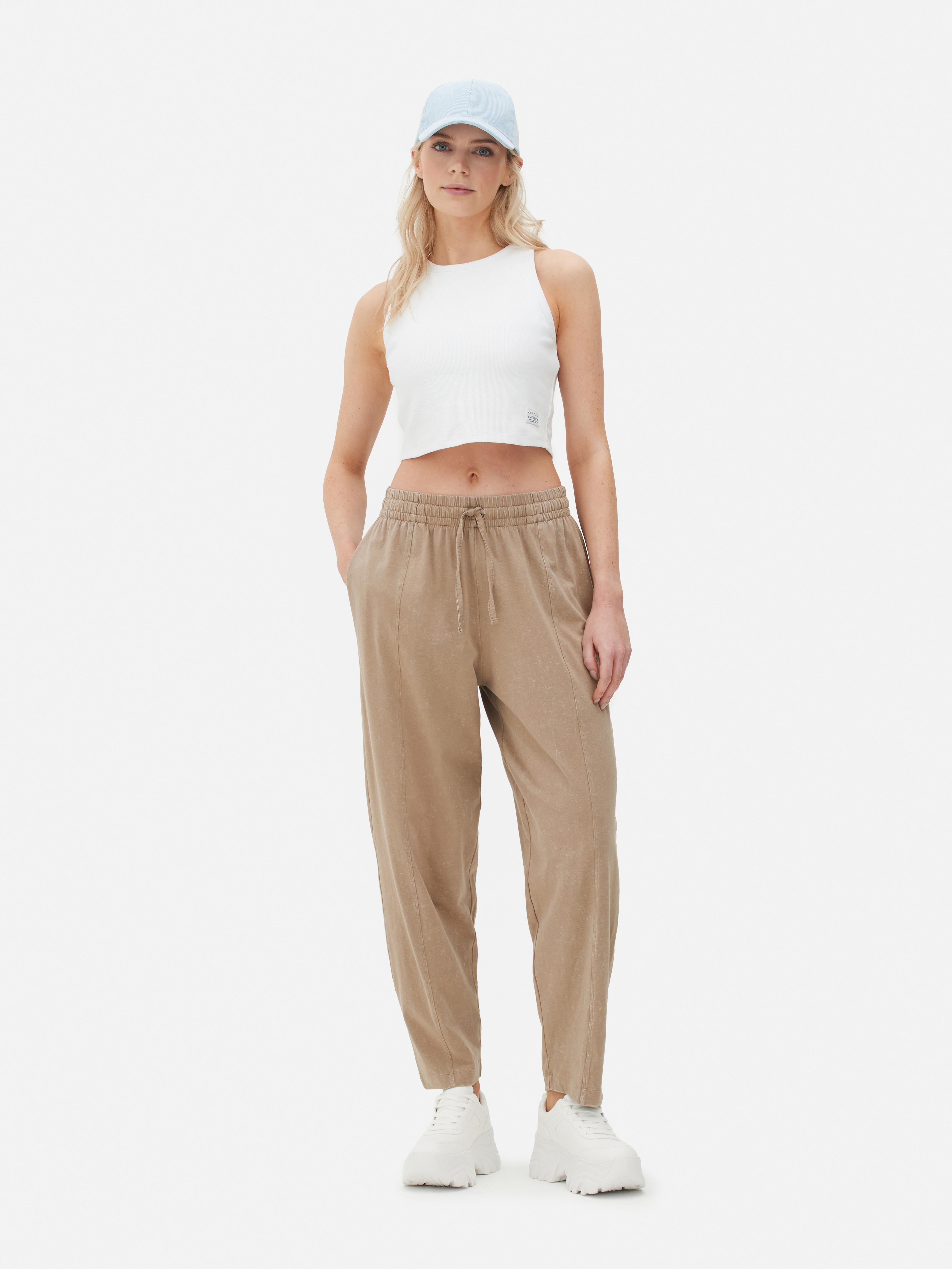 Pantalon Ancho Mujer - Cintura Alta Pantalon Deporte Baggy