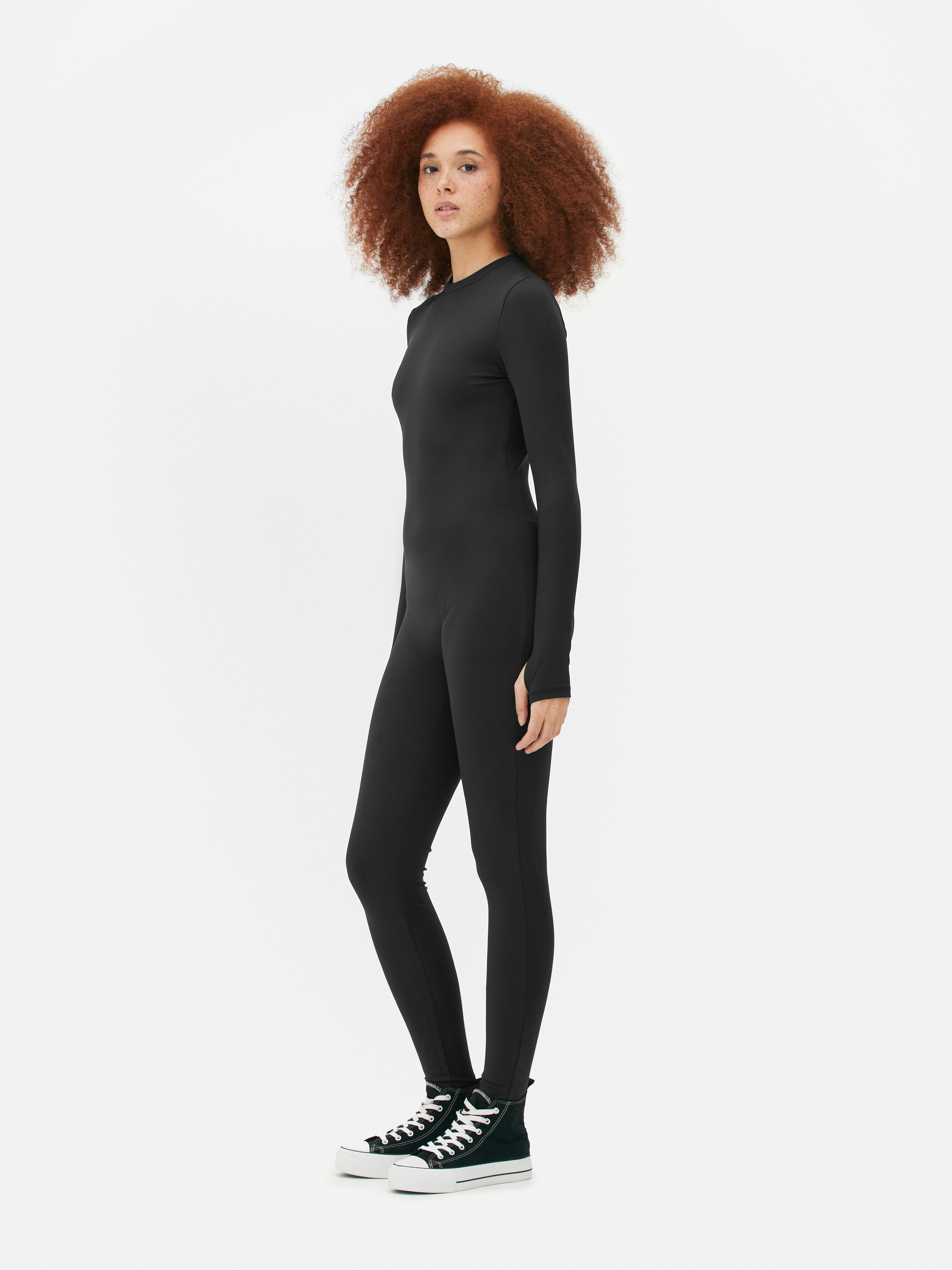 Womens Black Paula Echevarría Long Sleeve Unitard