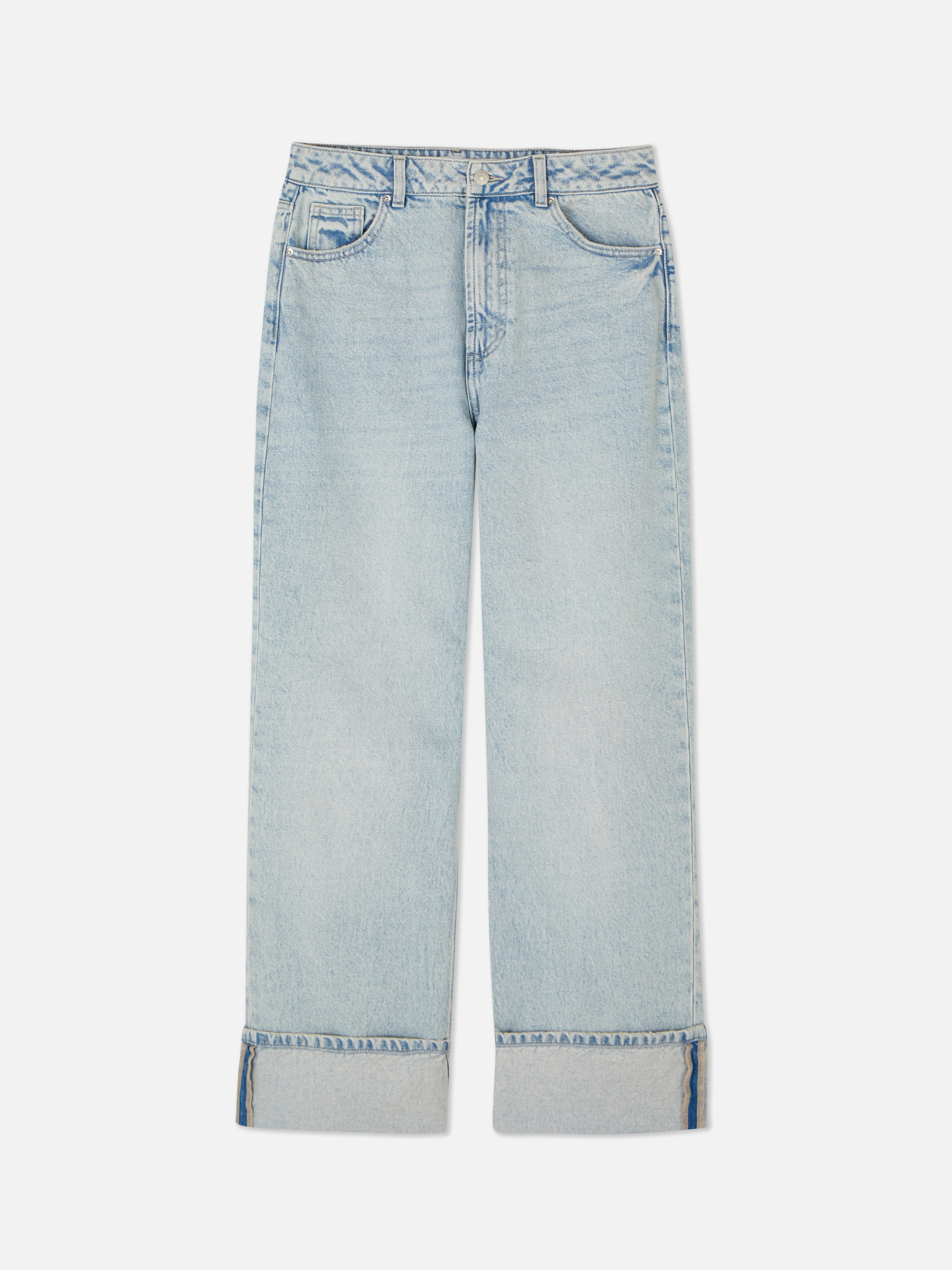 Cuffed Straight Leg Jeans | Primark