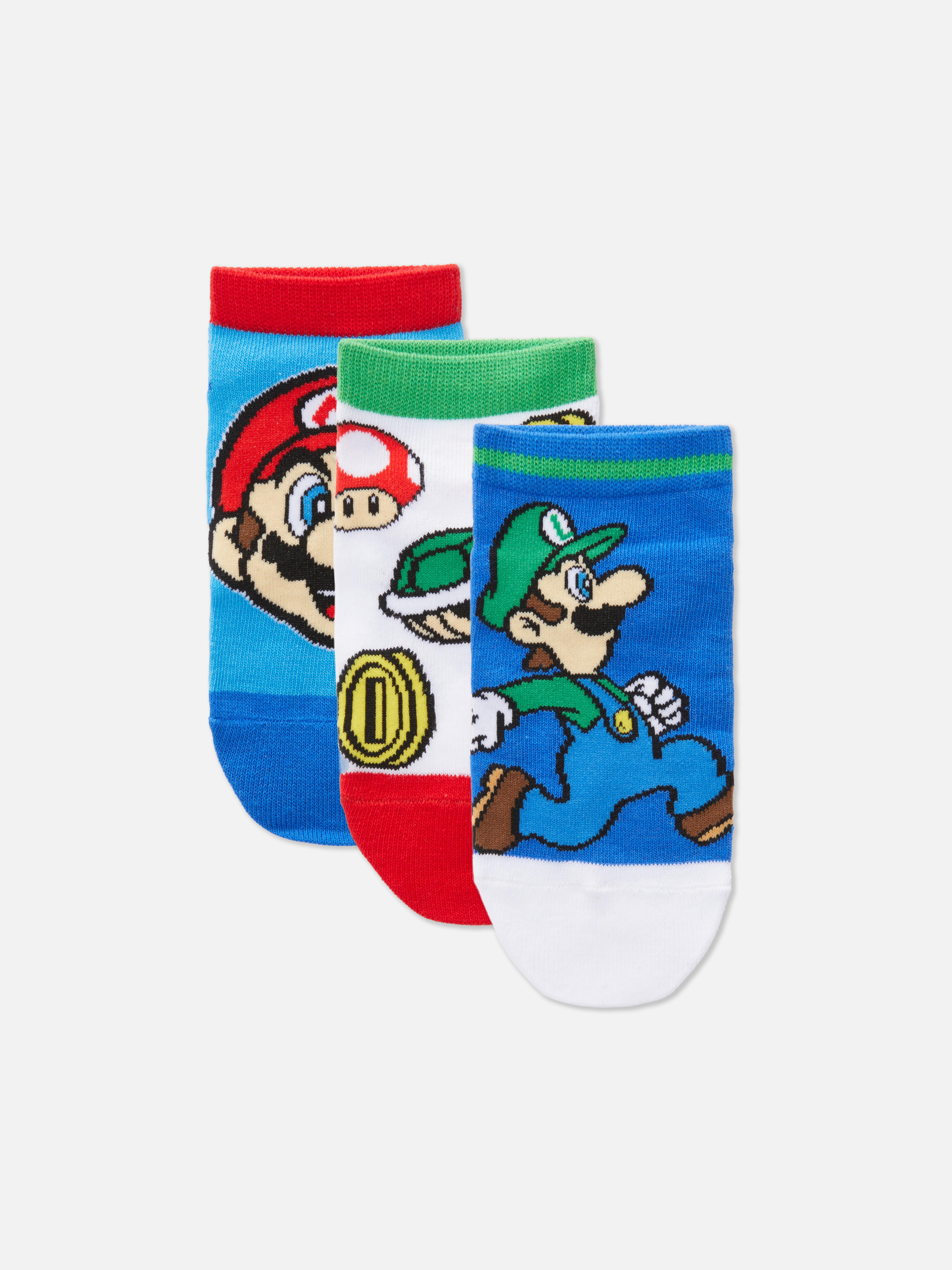 3pk Super Mario World Socks