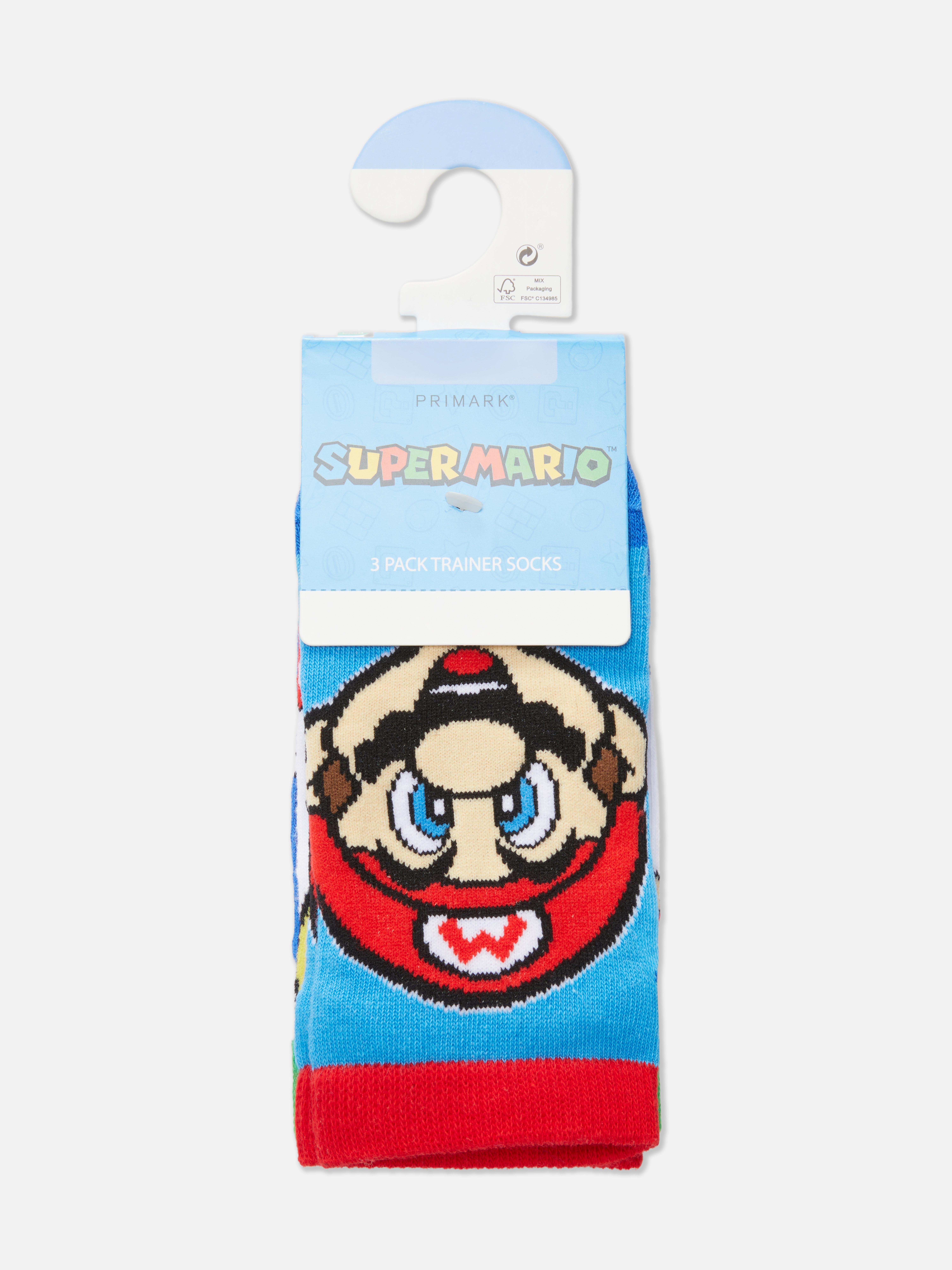 3pk Super Mario World Socks