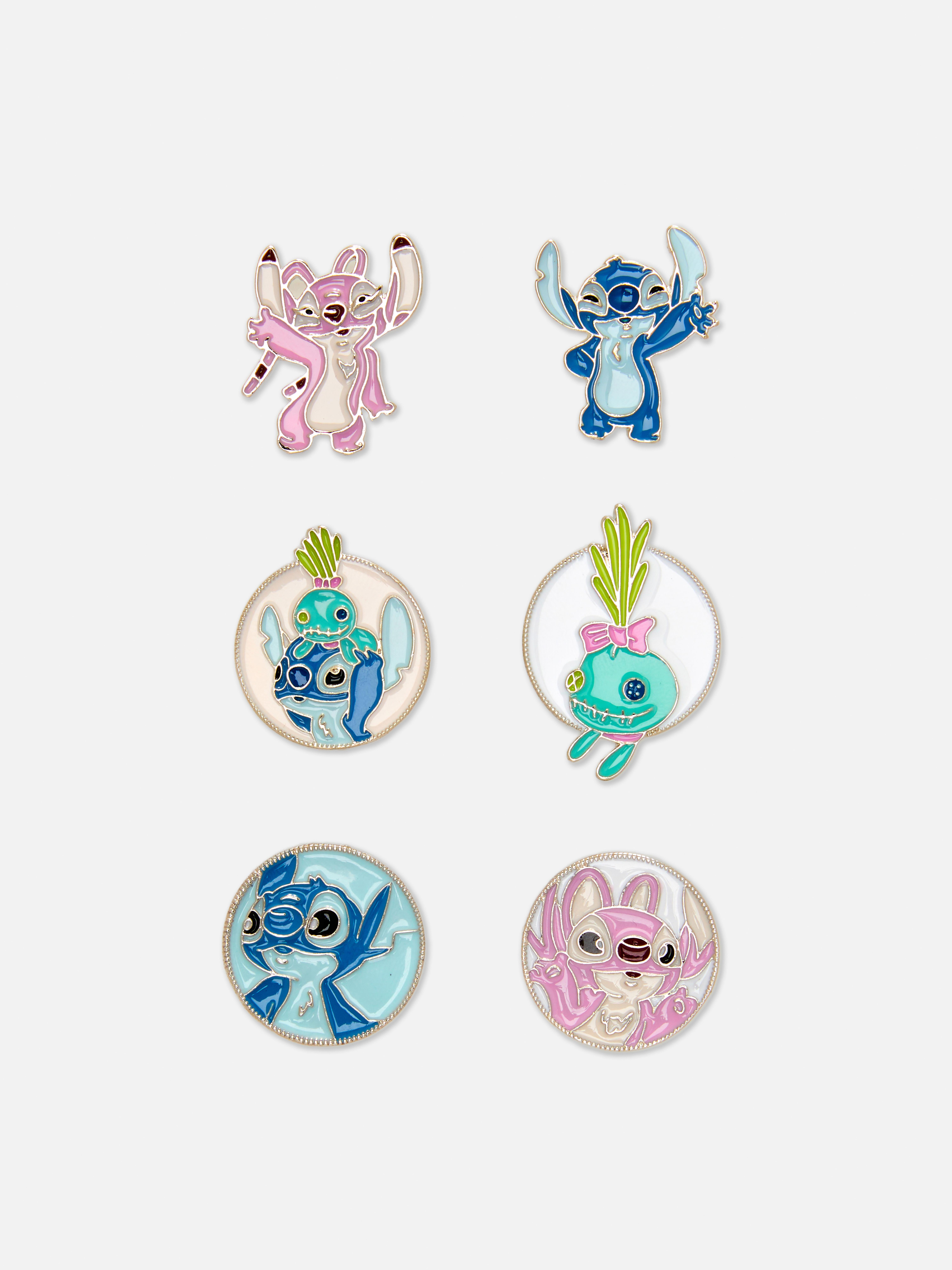 Pack 6 pins Disney Lilo & Stitch