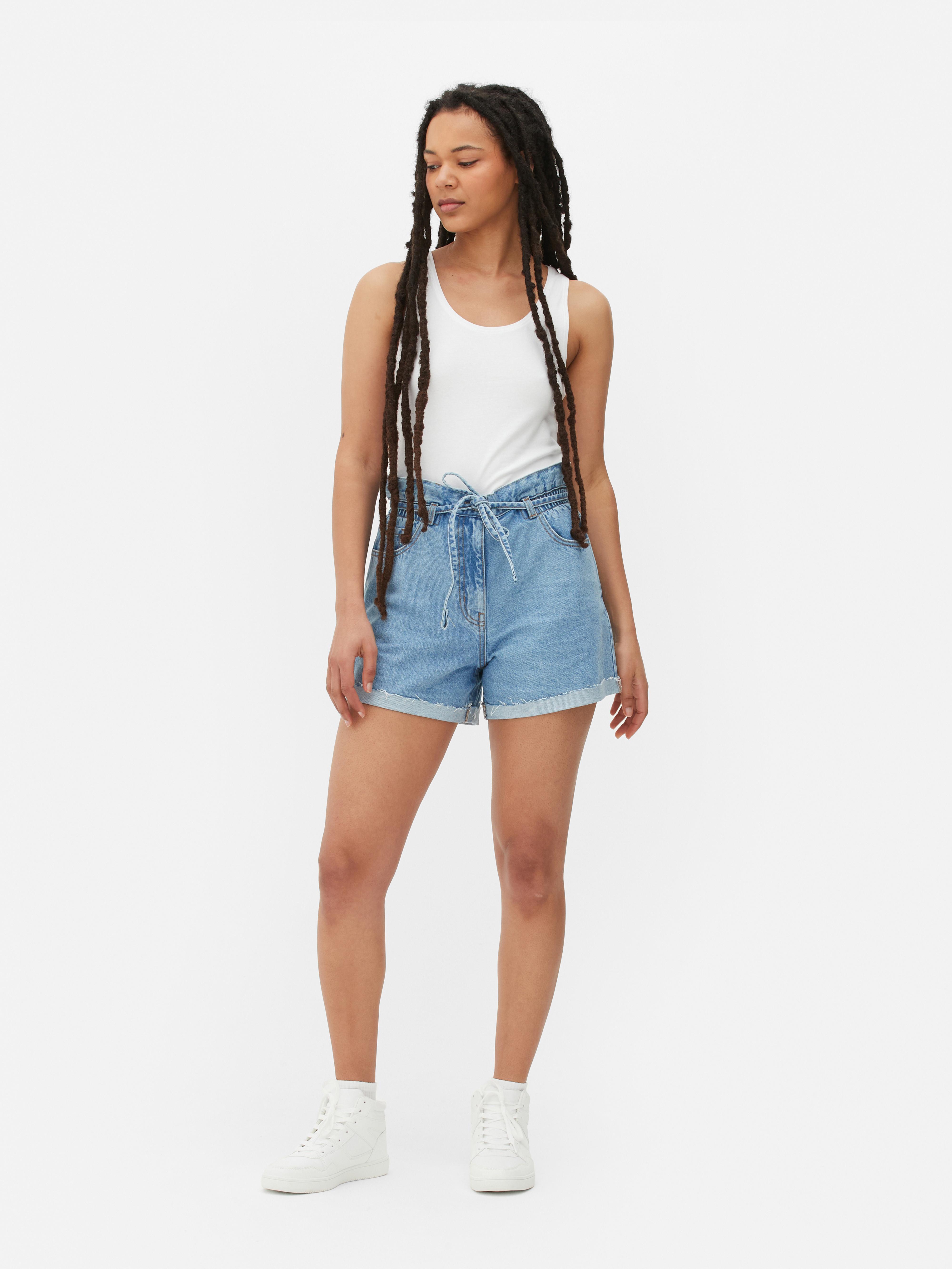 Paperbag denim best sale shorts primark