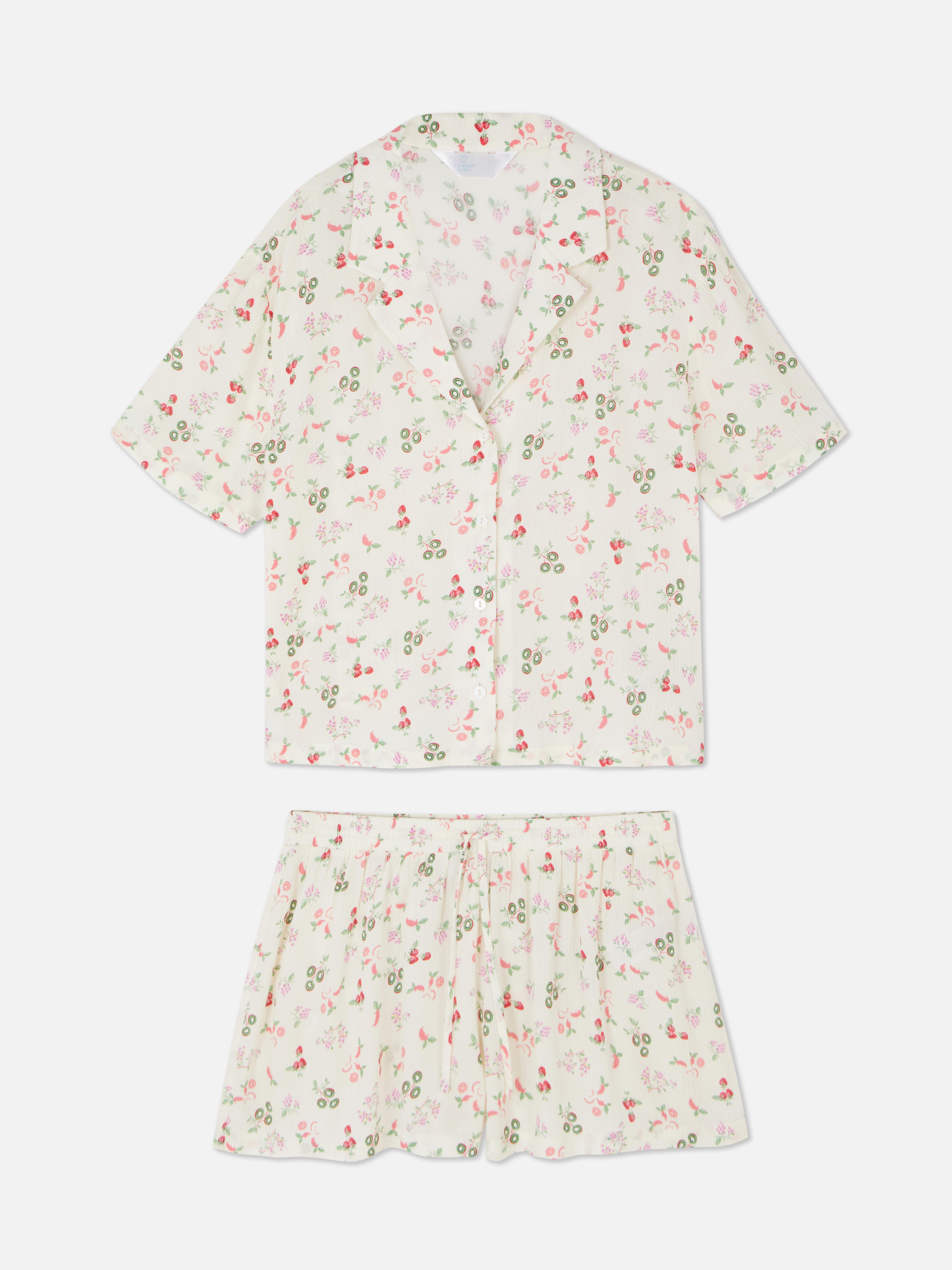 Women's Multi Short Sleeve Pajama Shirt and Shorts Primark