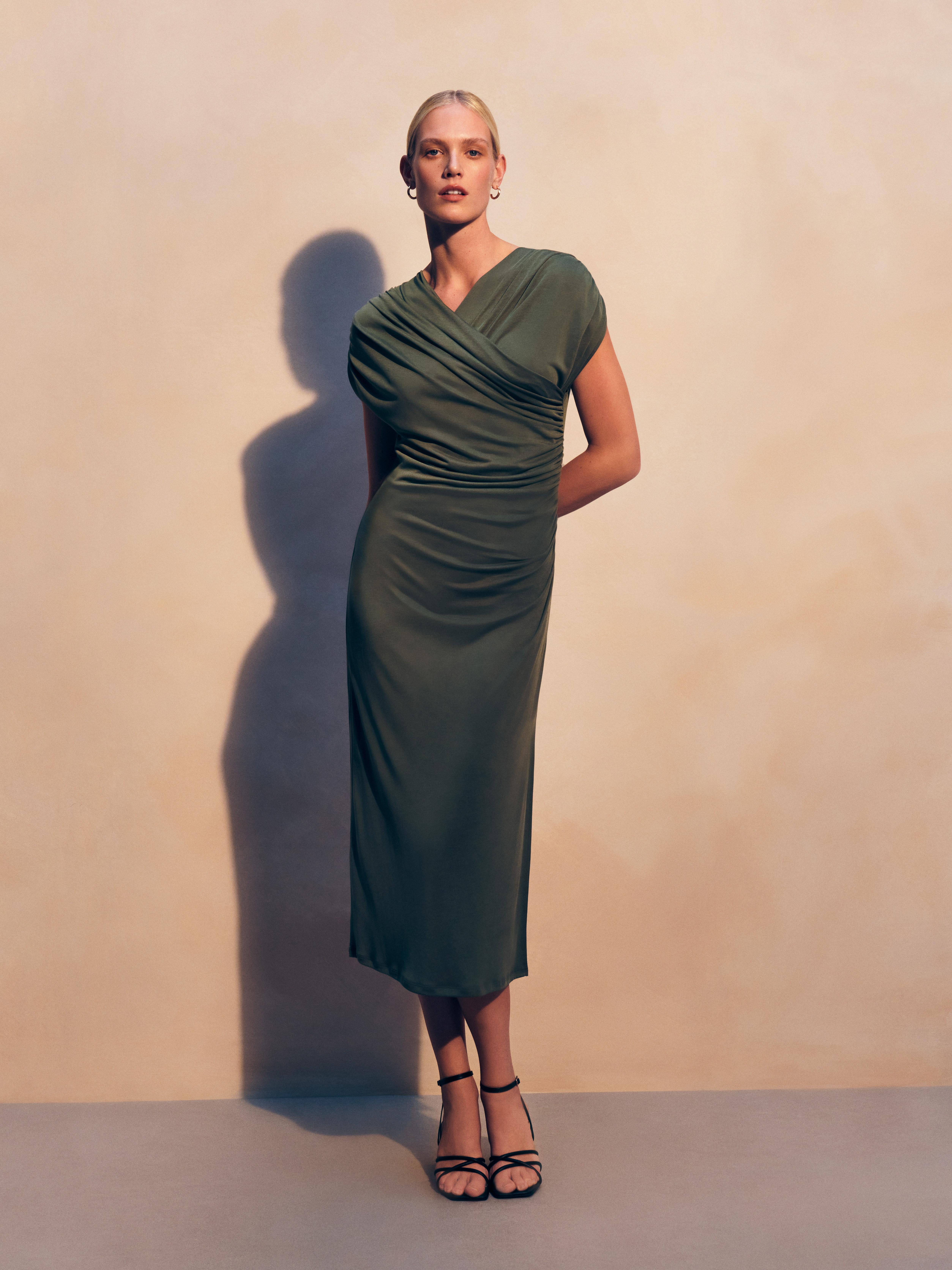 The Edit Draped Jersey Dress