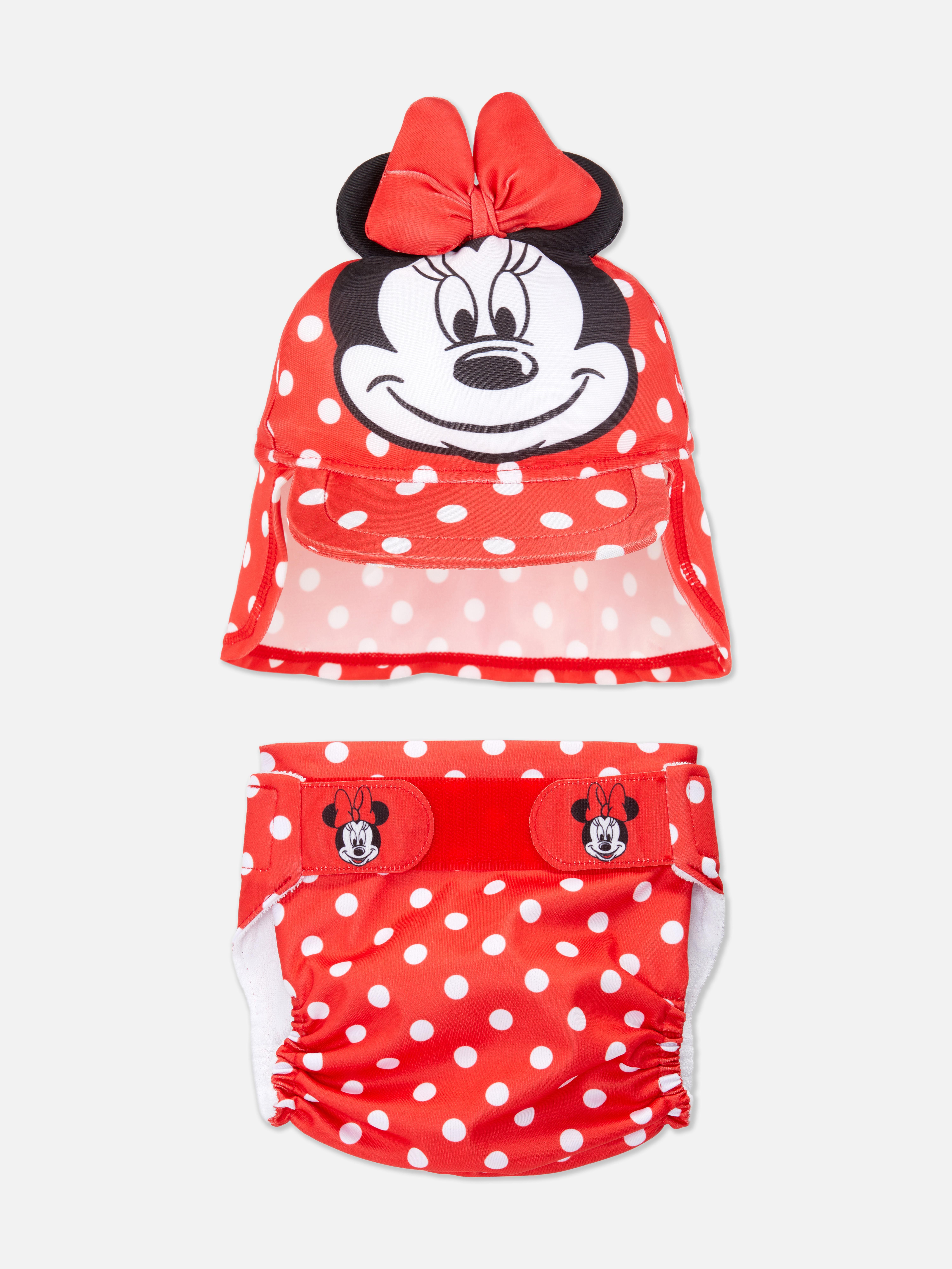 Scutec de înot reutilizabil și pălărioară Minnie Mouse de la Disney