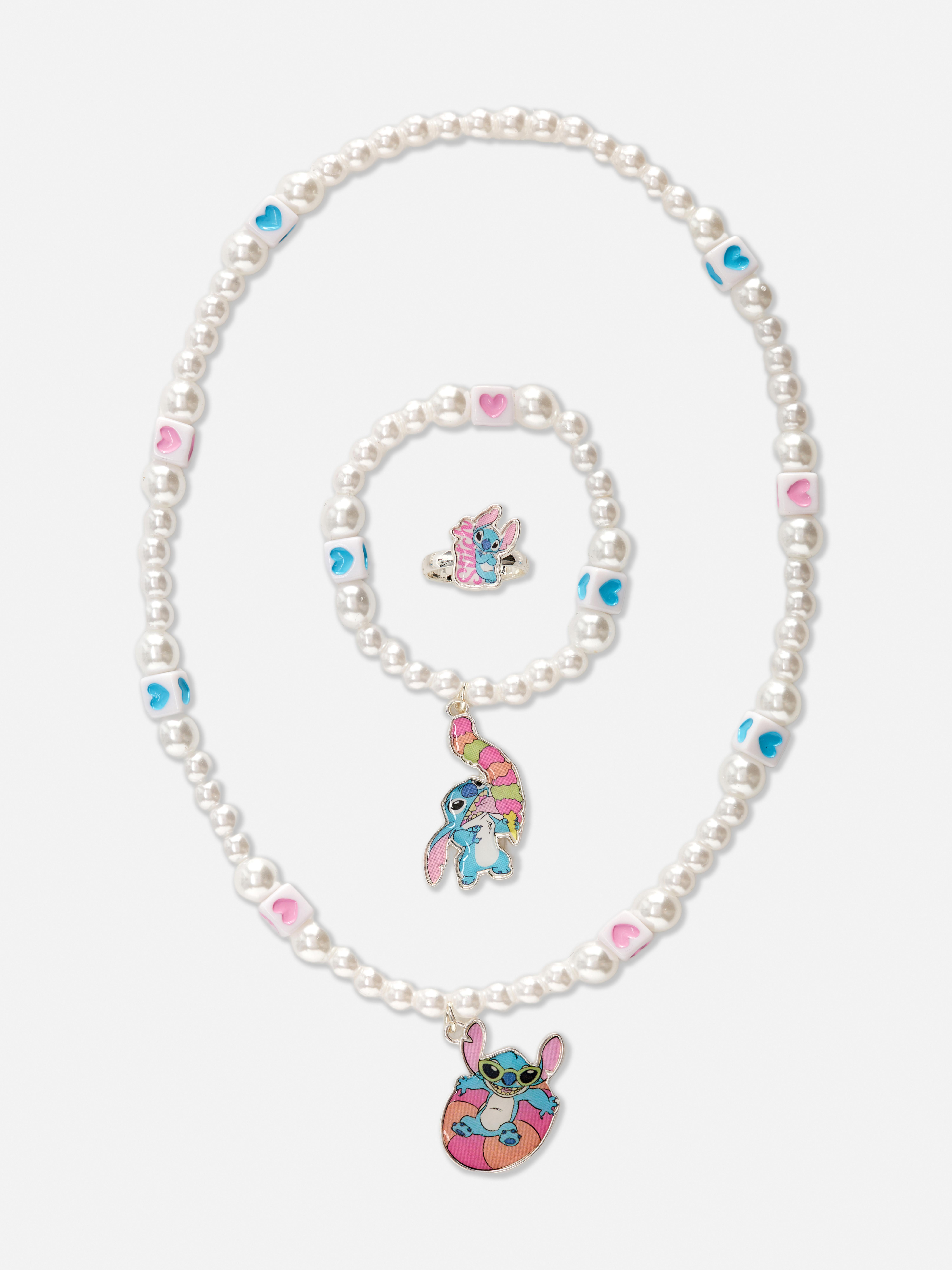 Set di tre gioielli con perline Lilo & Stitch Disney