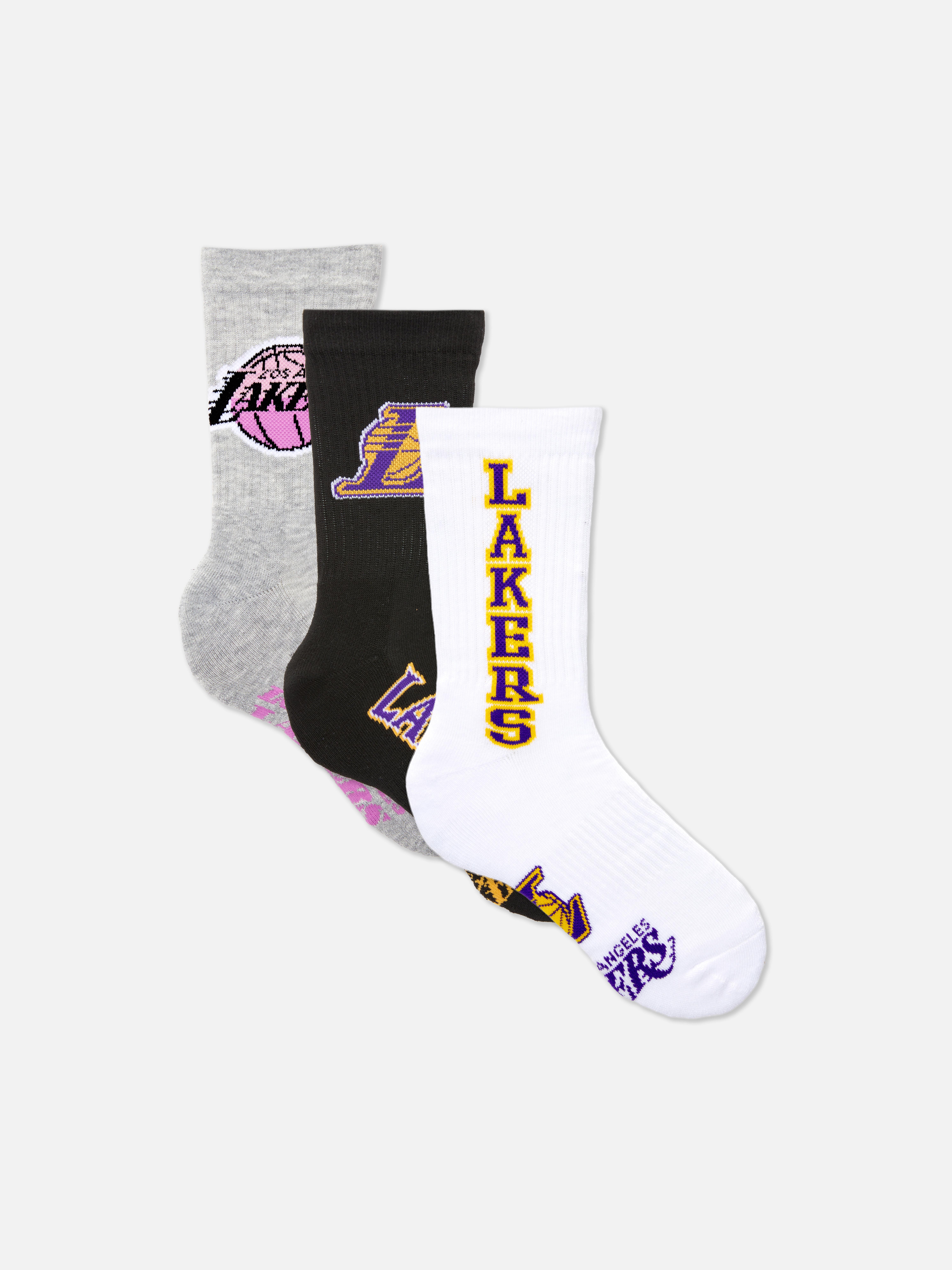 Lot de 3 paires de chaussettes NBA Los Angeles Lakers
