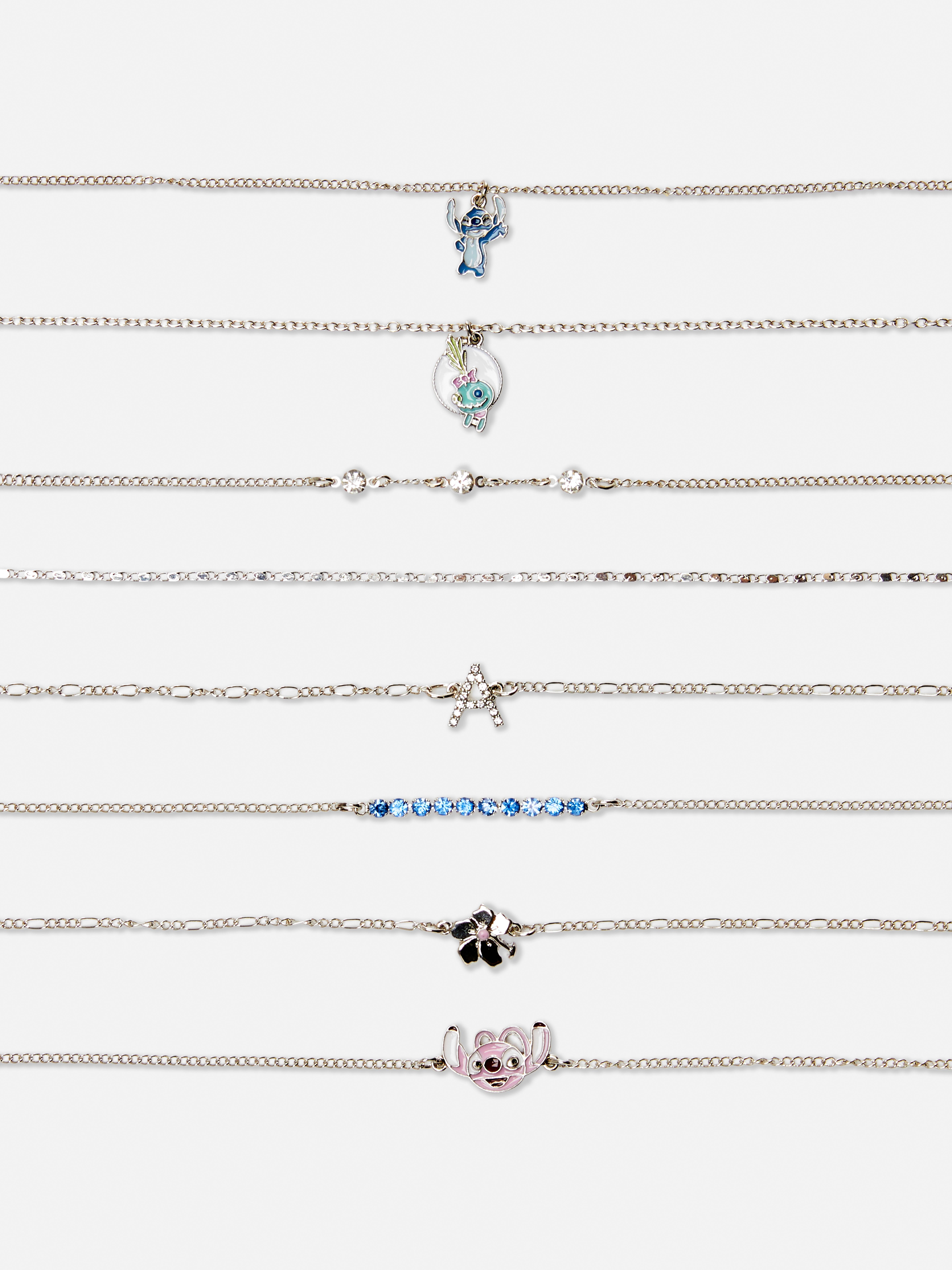 8pk Disney’s Stitch & Angel Charm Bracelets