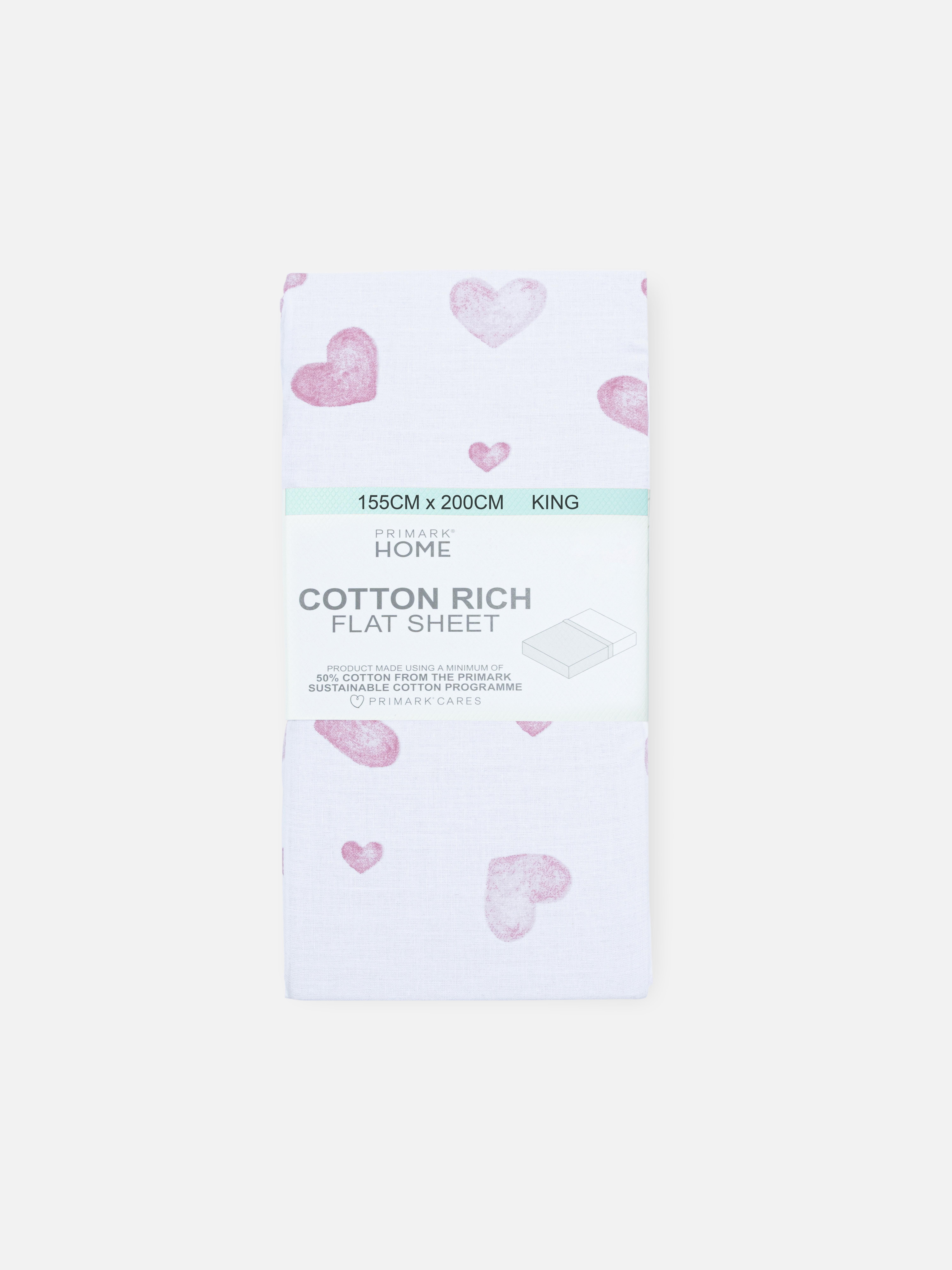 Lenzuolo matrimoniale con cuori