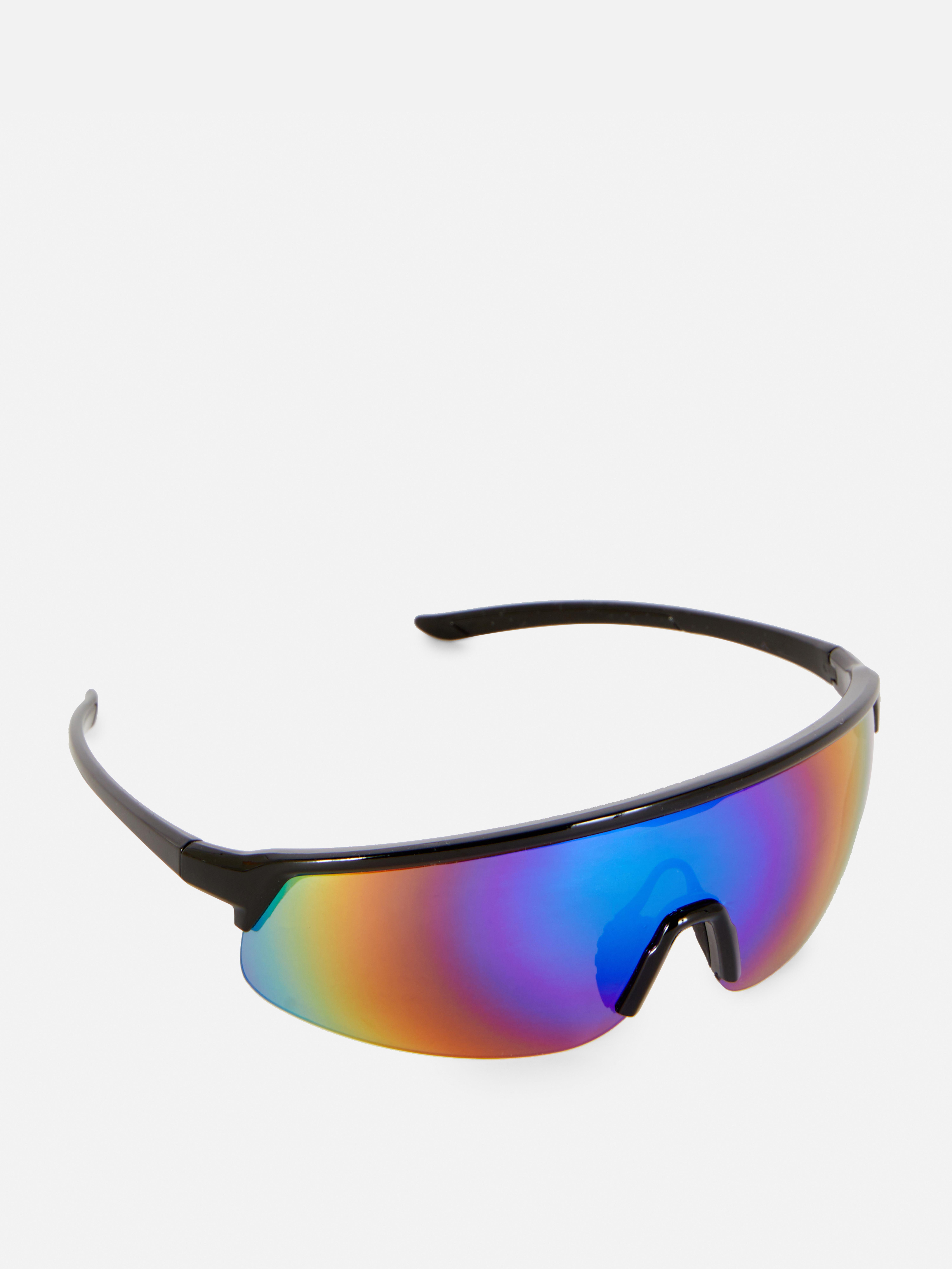 Gewölbte Sonnenbrille mit durchgehender Blende - Multi - Herren  