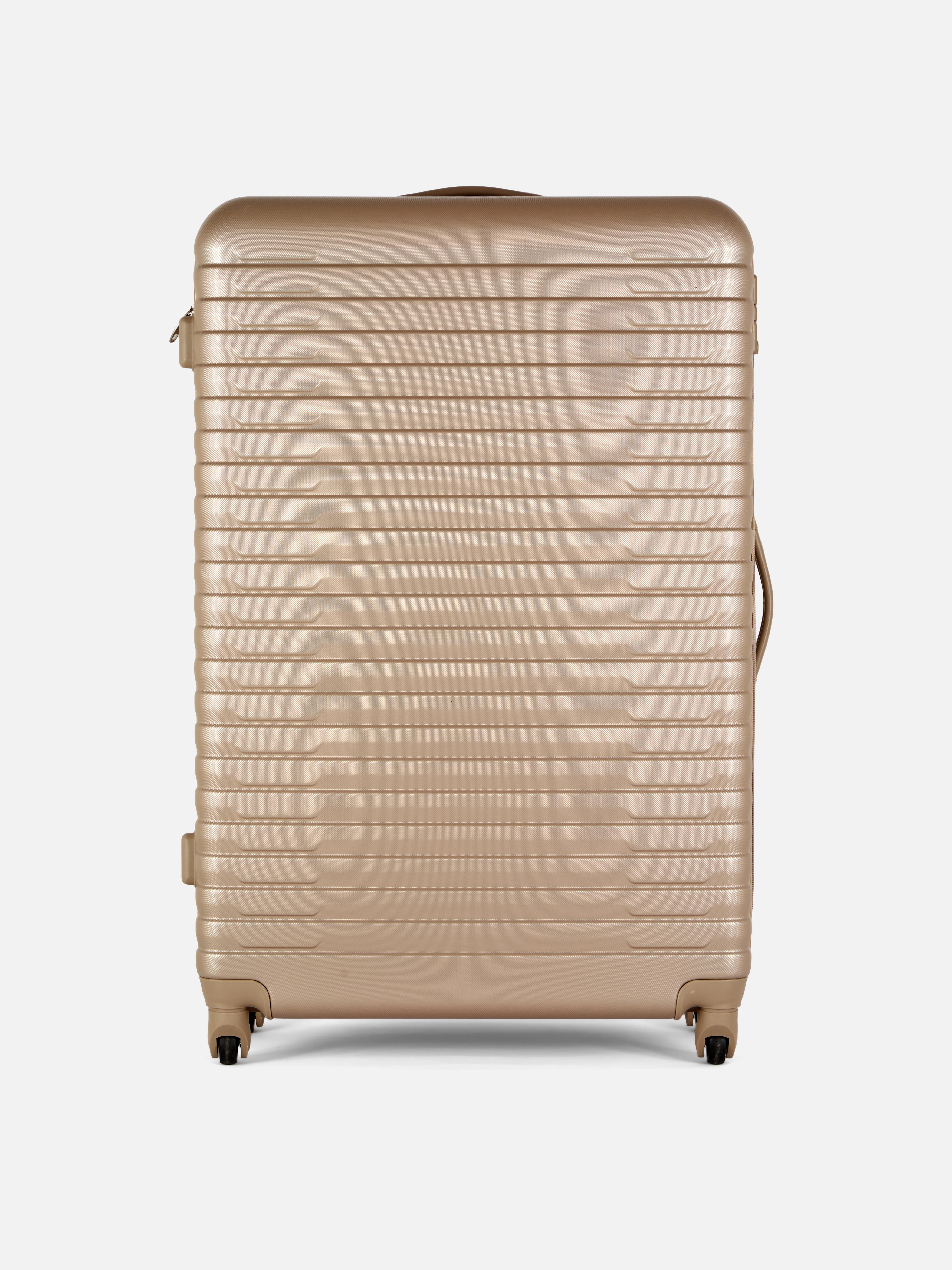 Ribbed Four-Wheel Hard Shell Suitcase