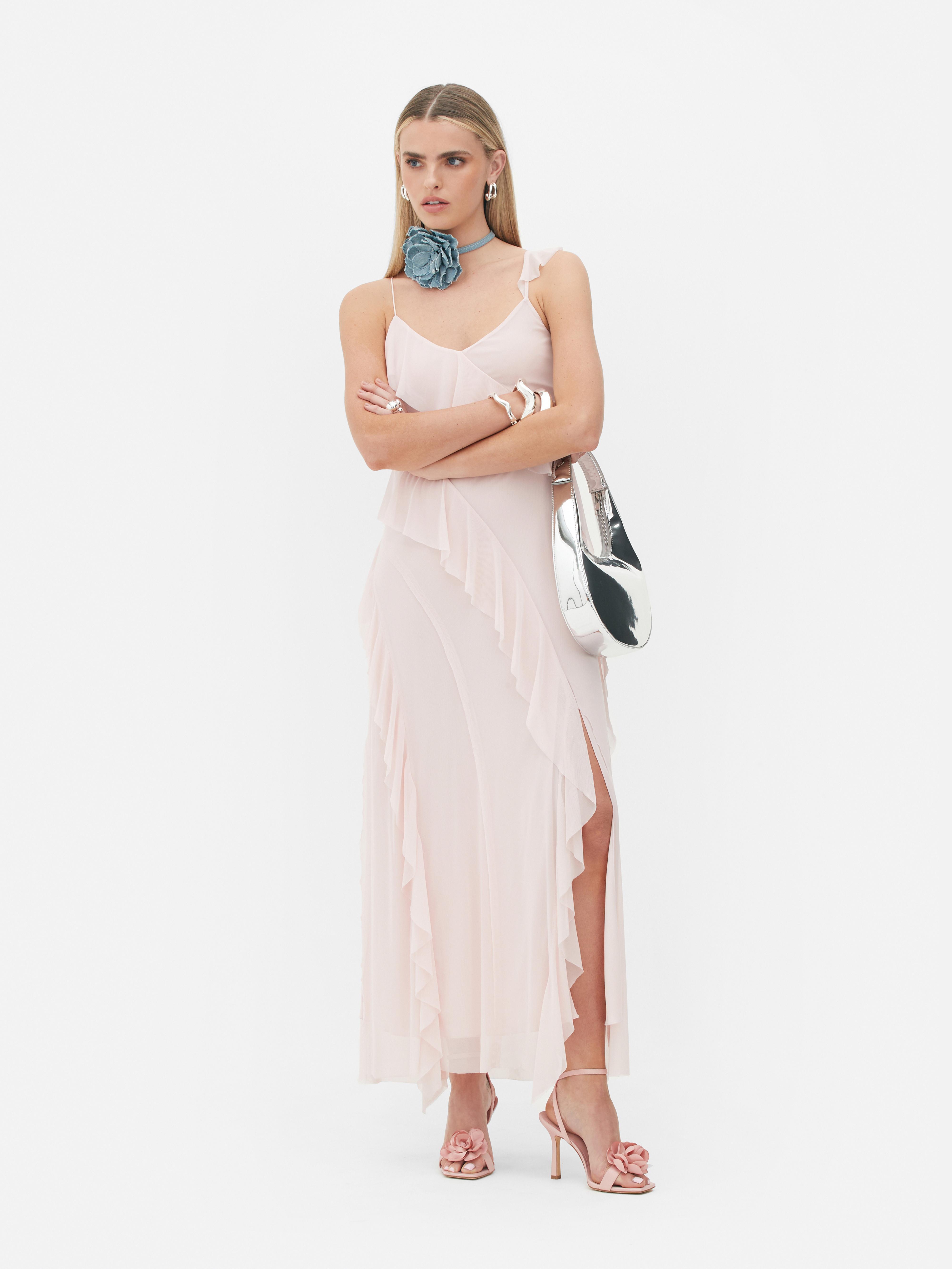 Rita Ora Ruffle Maxi Dress