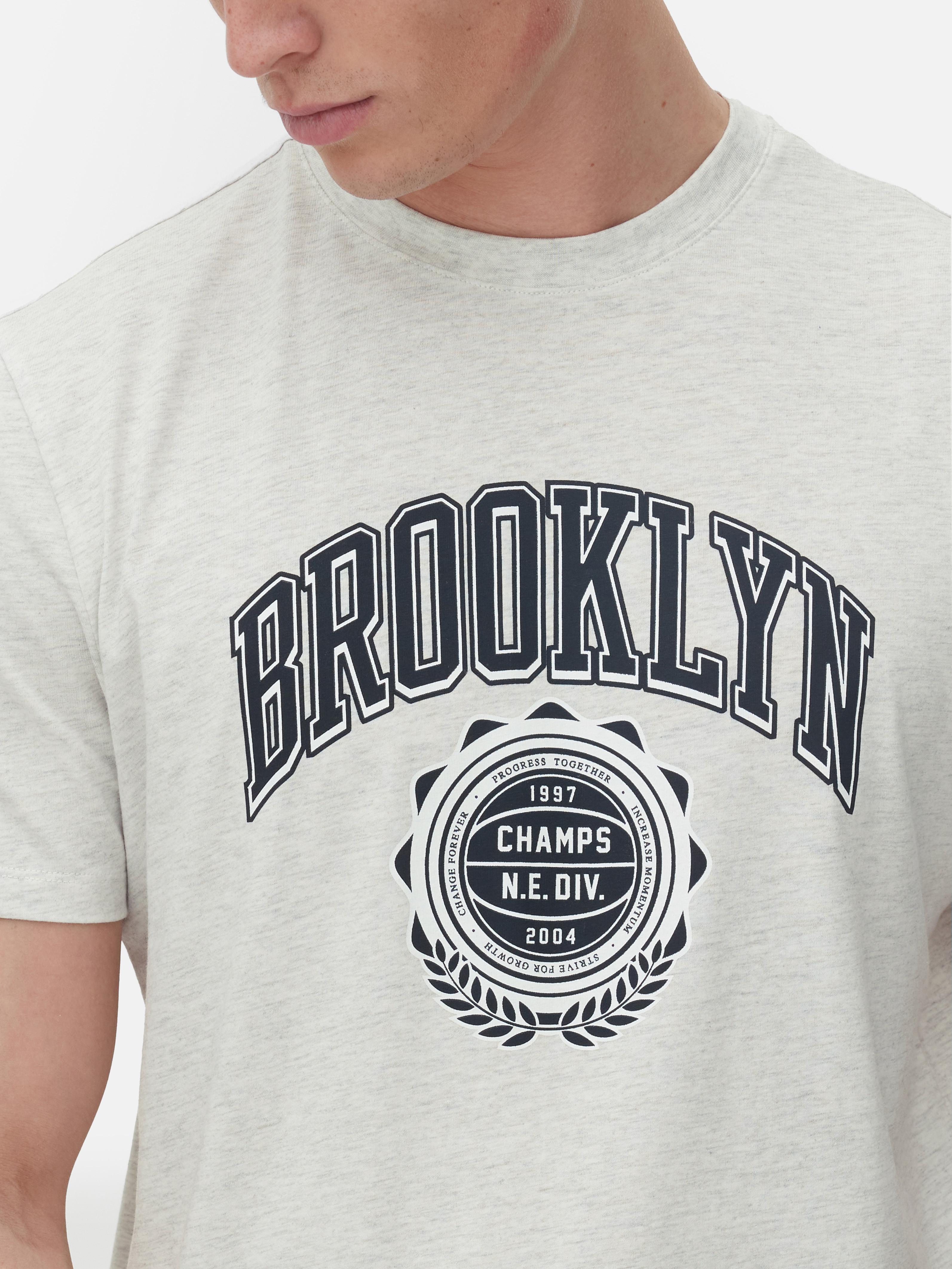 T shirt manga curta Brooklyn Cinzento Homem Primark