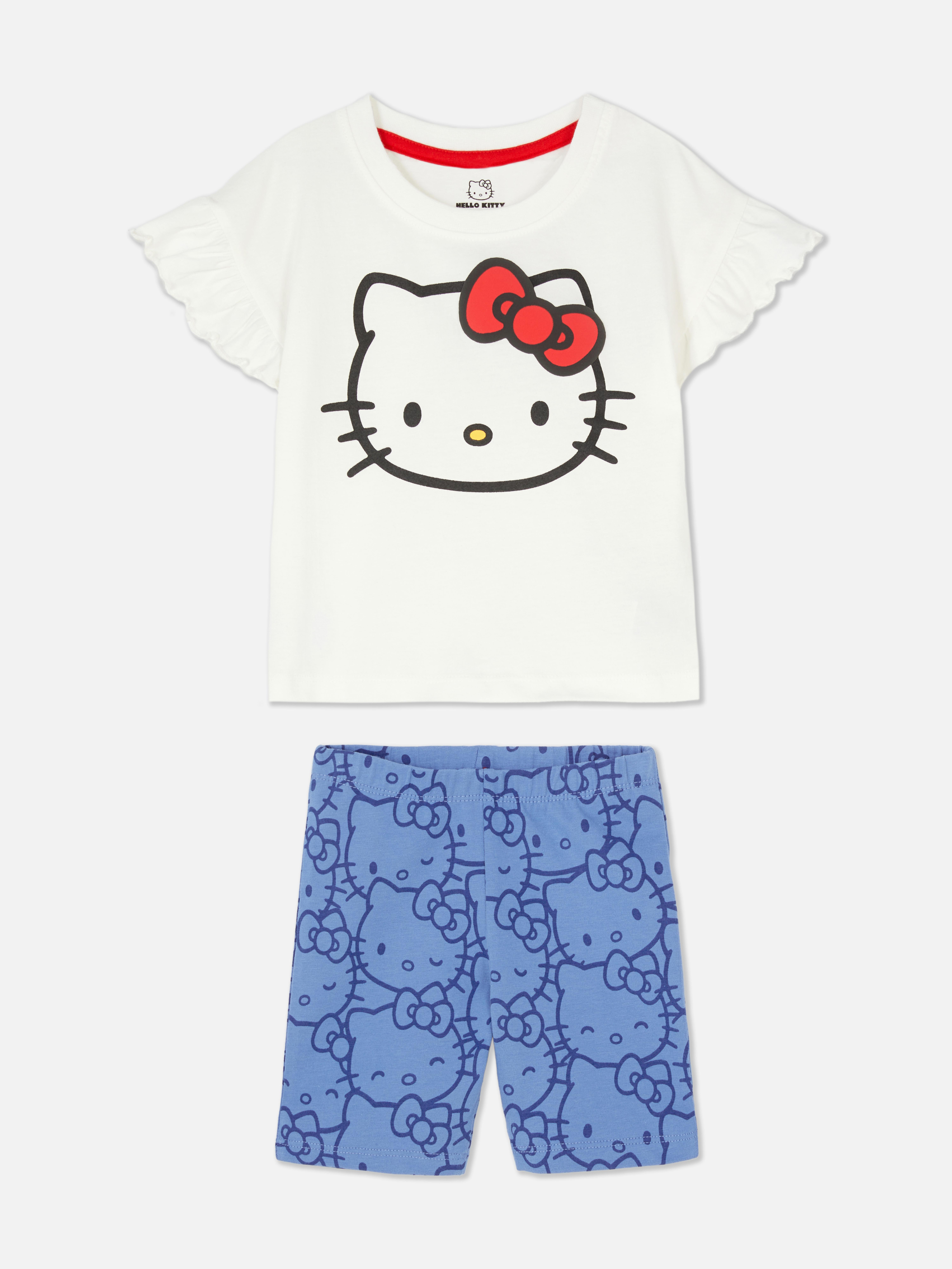 Completo T-shirt e pantaloncini 50° anniversario Hello Kitty