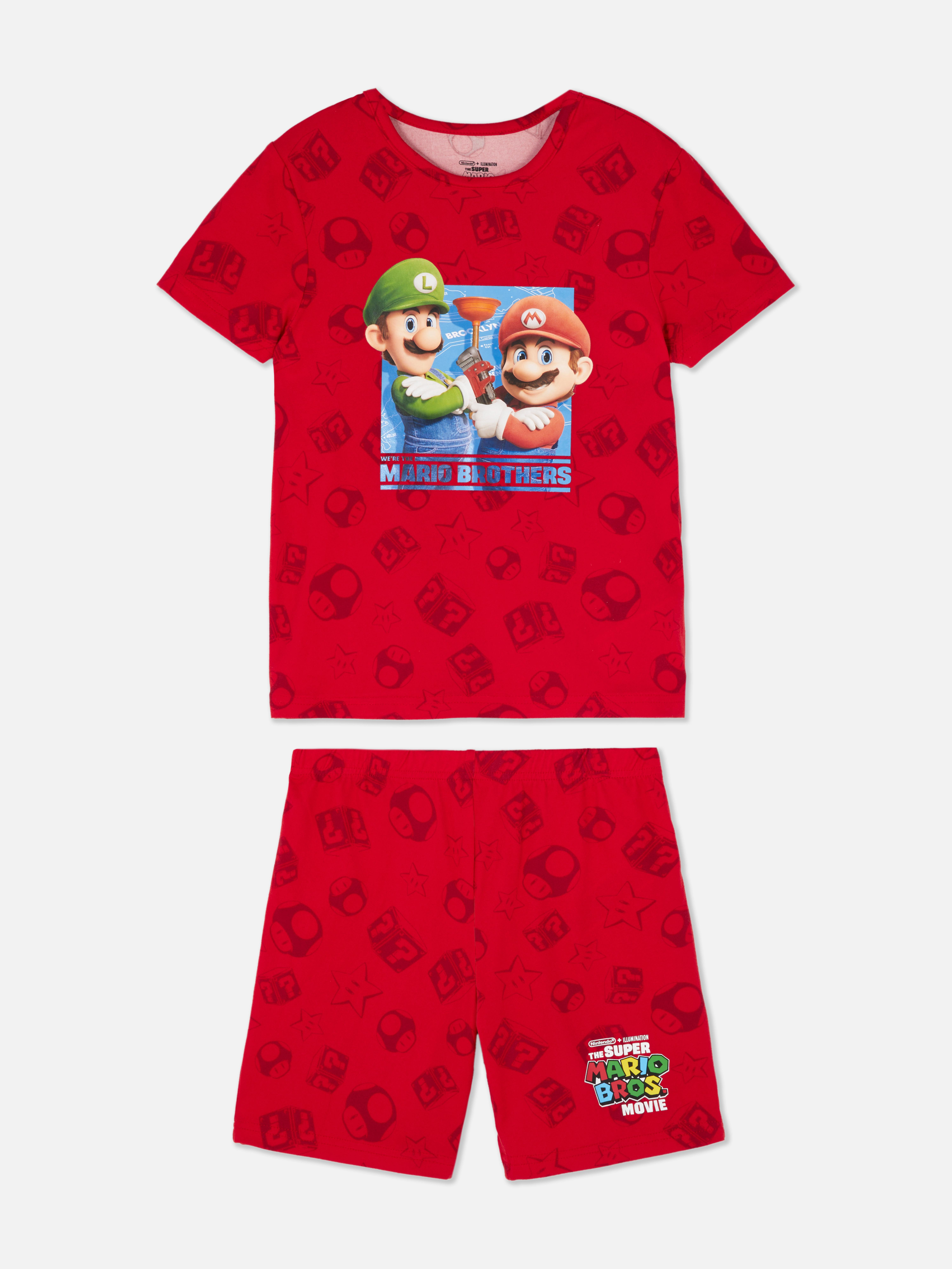 Super Mario Movie Short Sleeve Pajamas