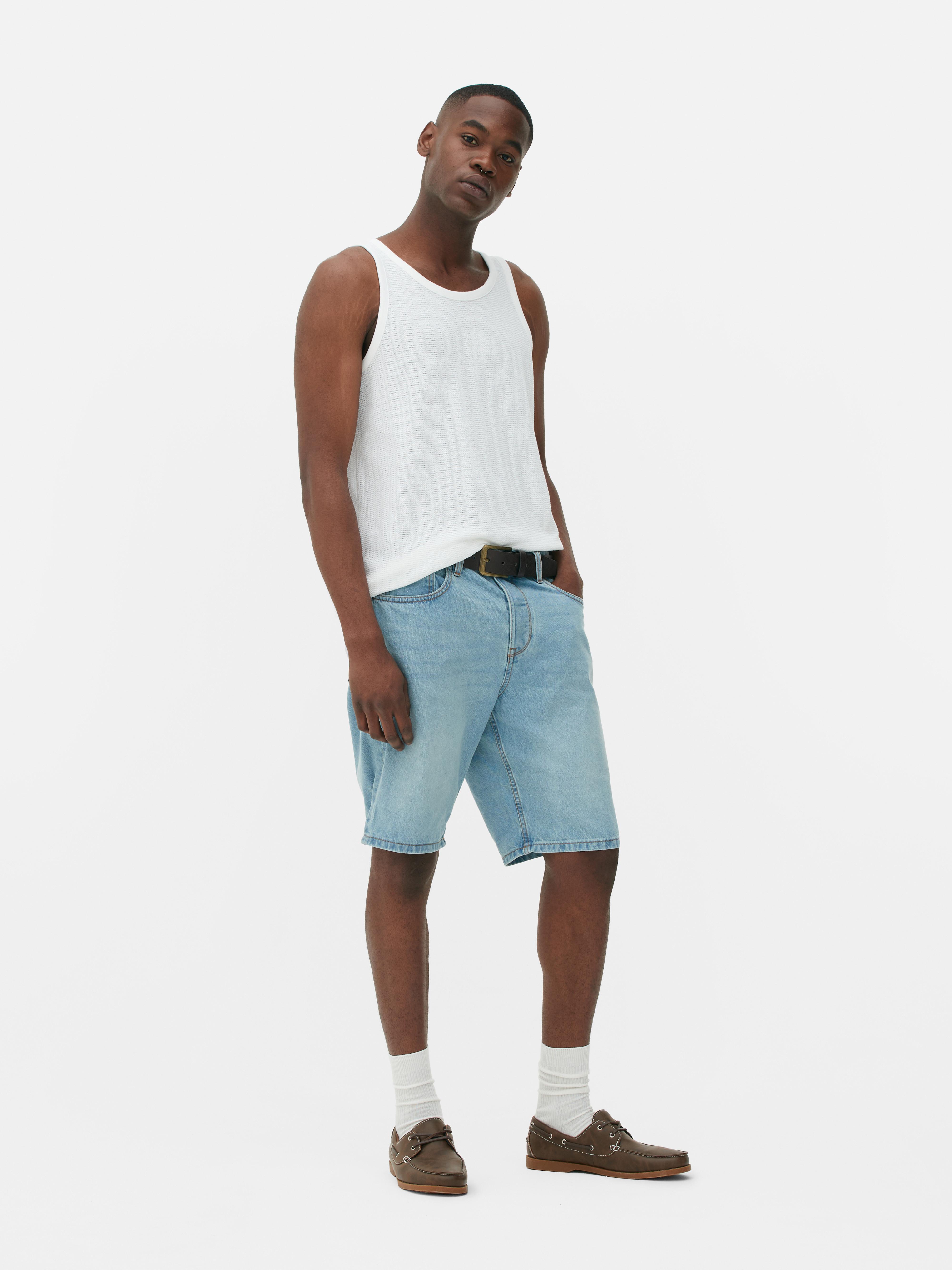 Men's White Crew Neck Textured Vest Penneys