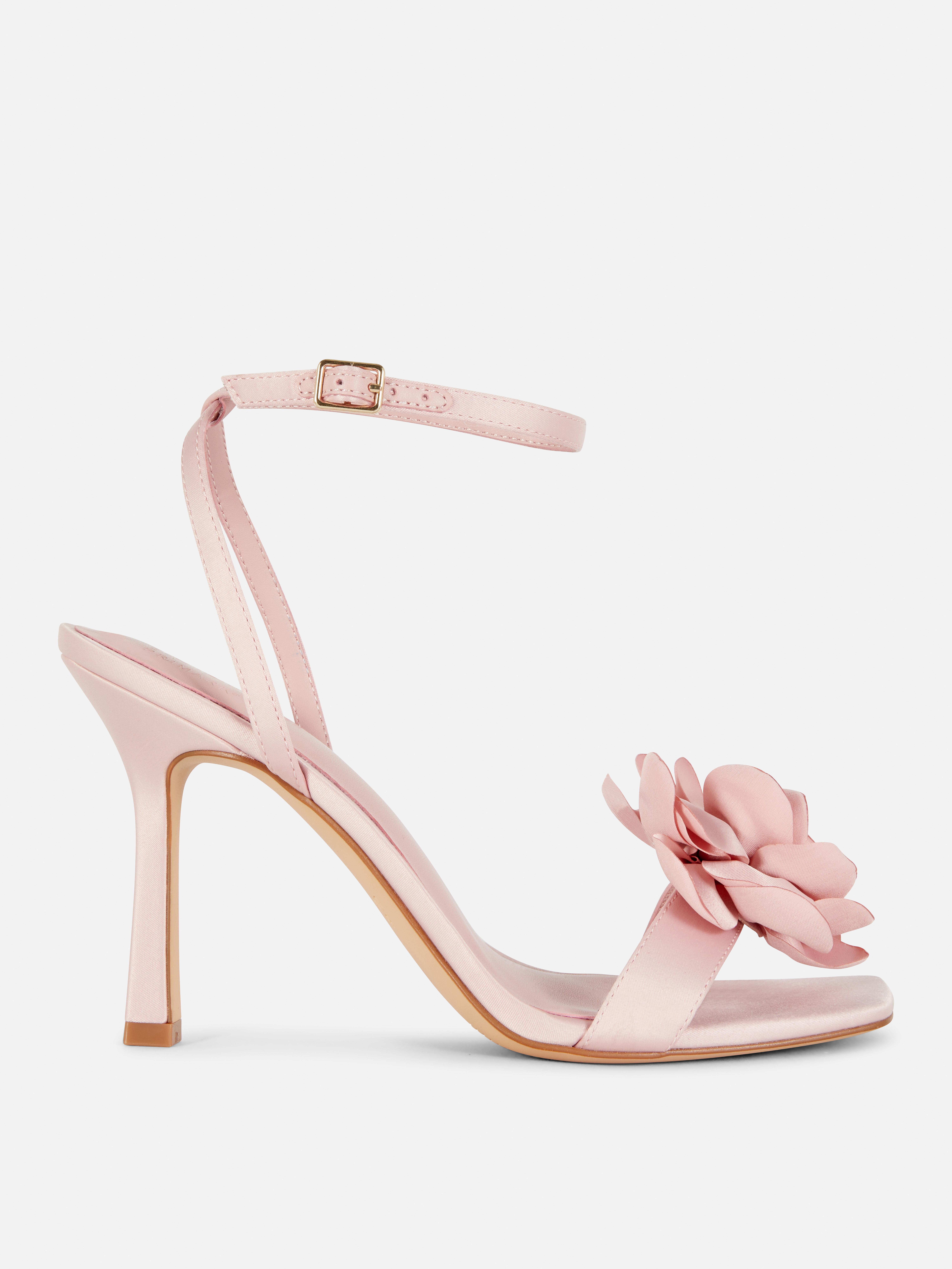 Sandale stiletto cu detaliu floral Rita Ora