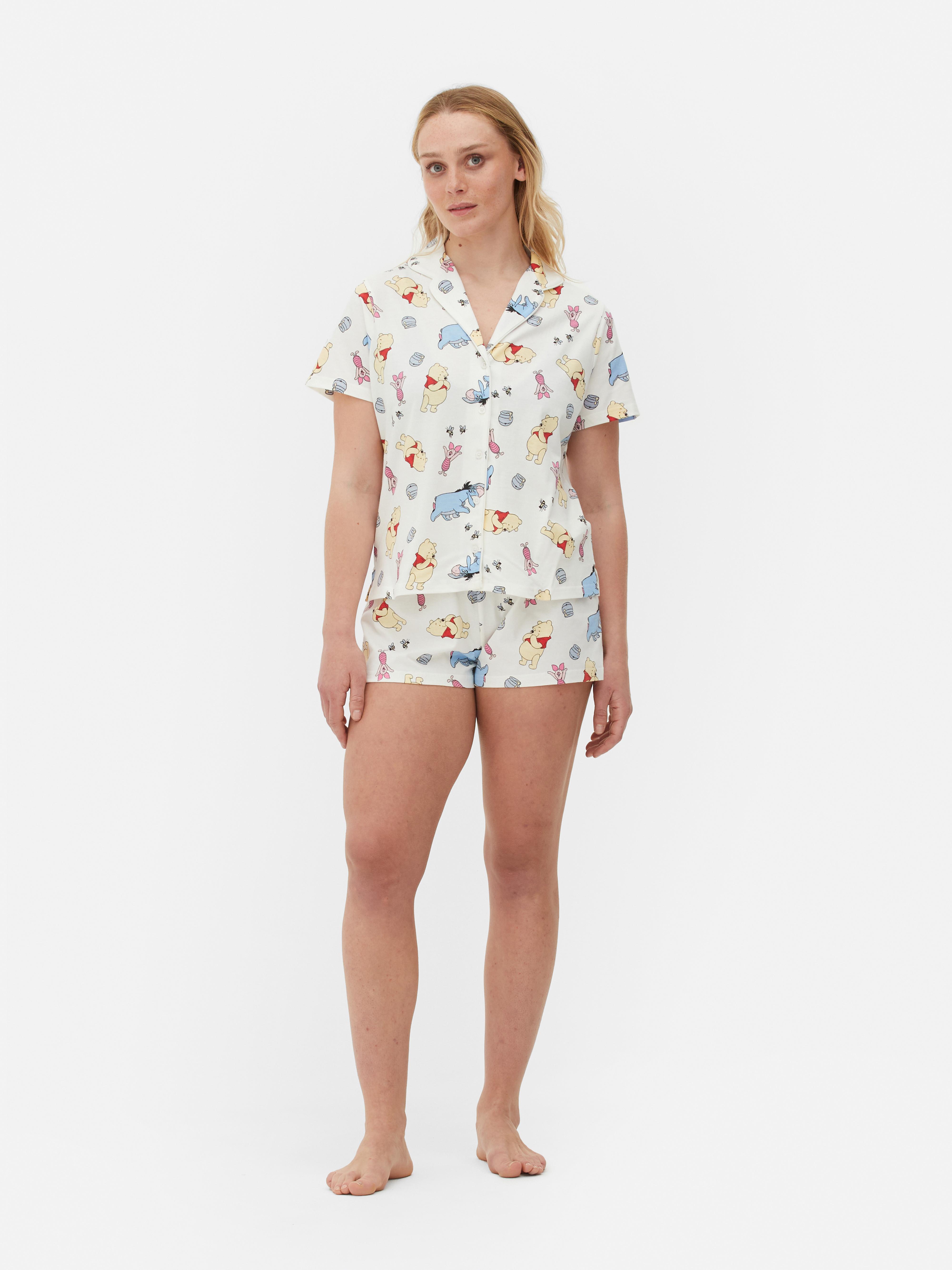 Pyjama chemise et short Disney Winnie l ourson Ivoire Femme Primark