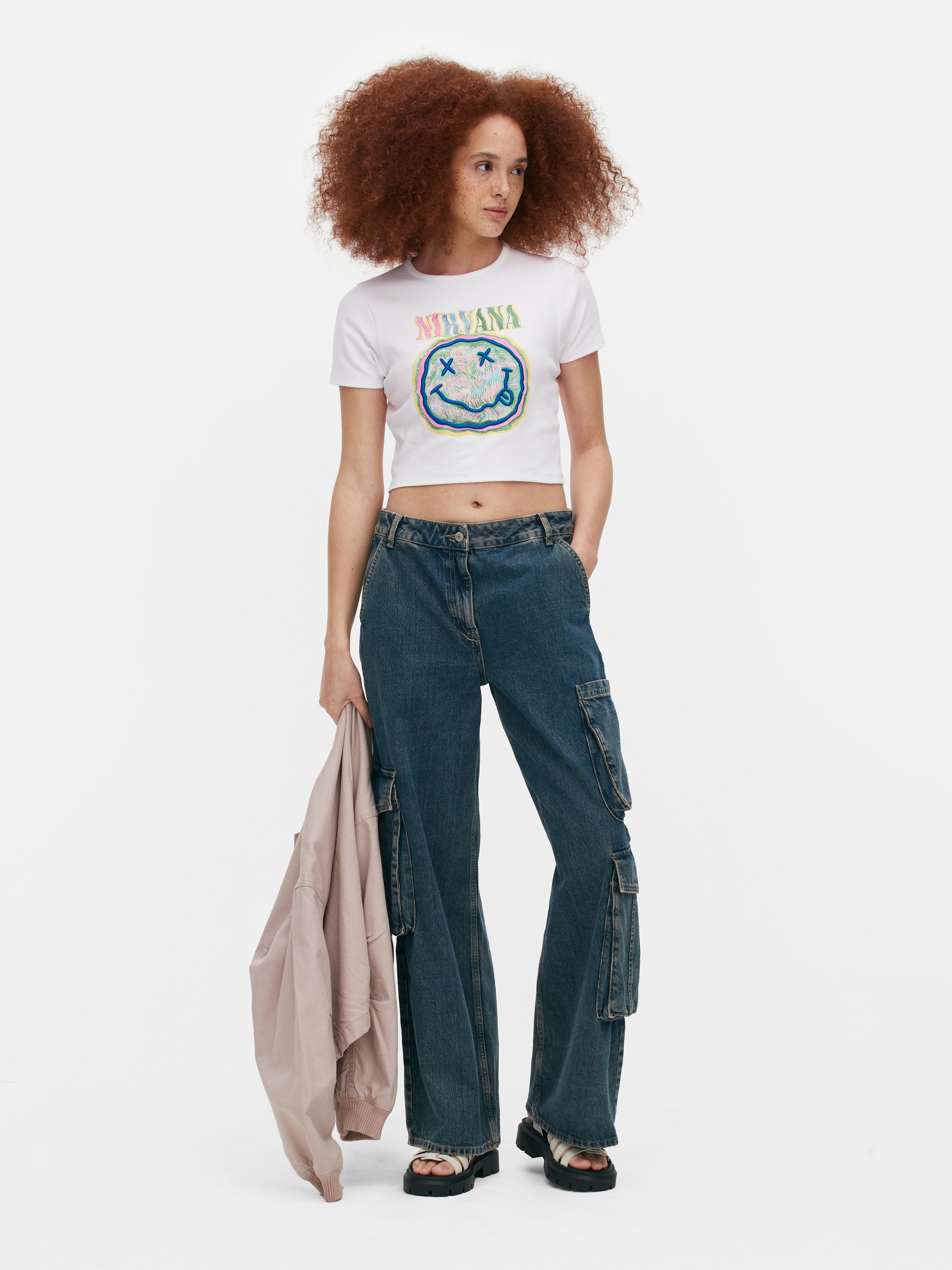 Nirvana Graphic Cropped Baby T-Shirt