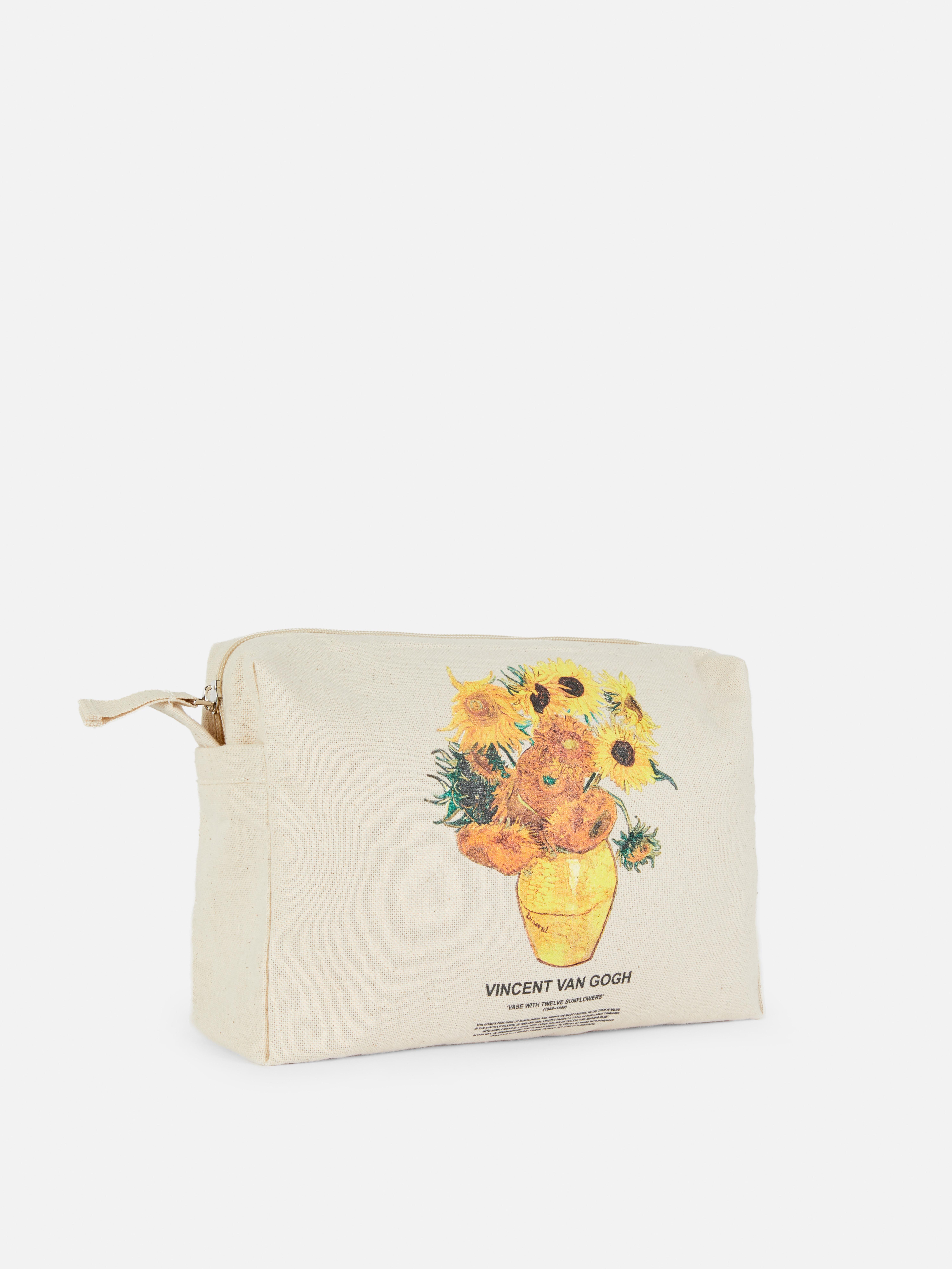 Natural Vincent van Gogh Sunflowers Wash Bag Primark