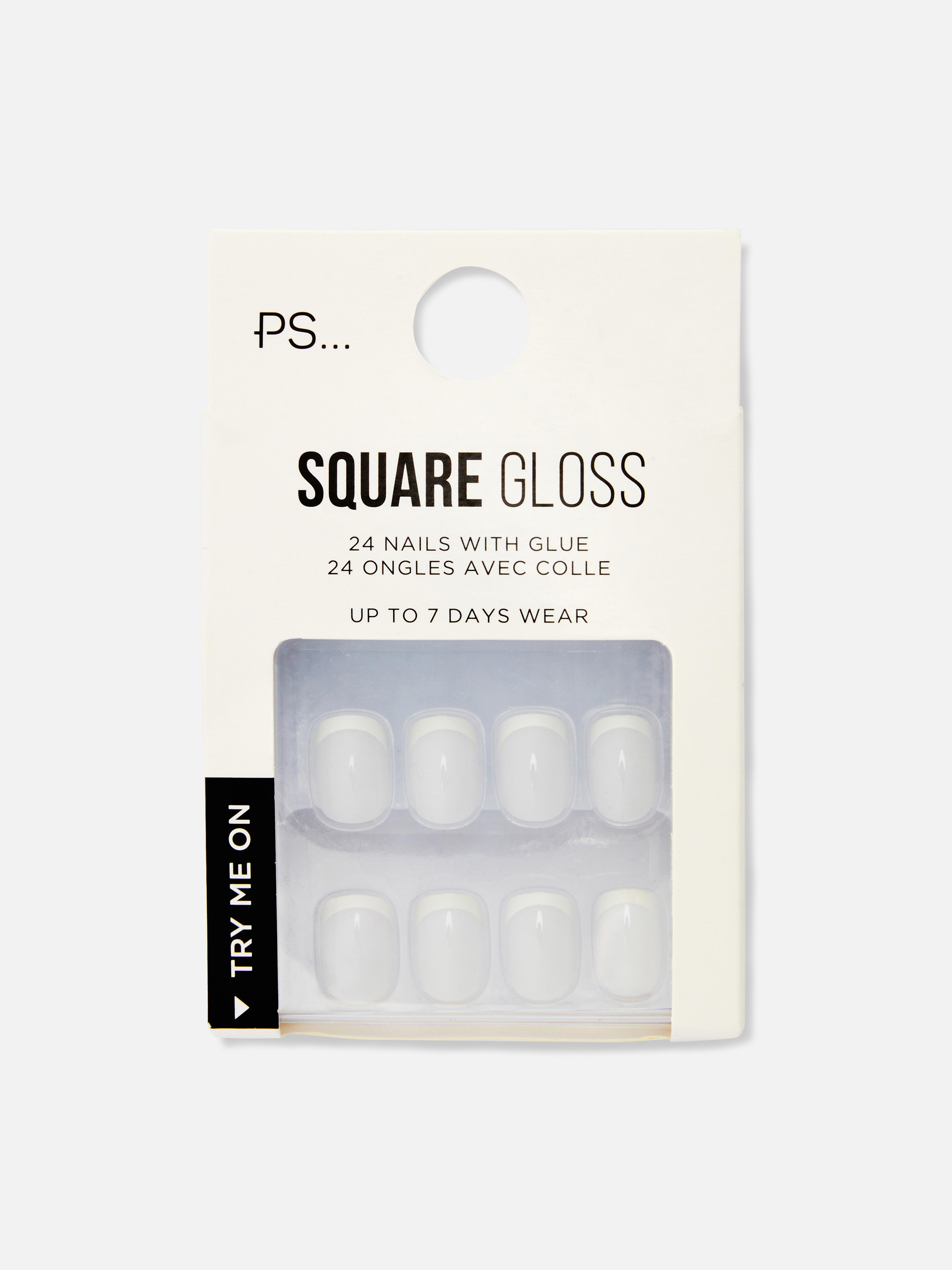 PS... Square Gloss False Nails