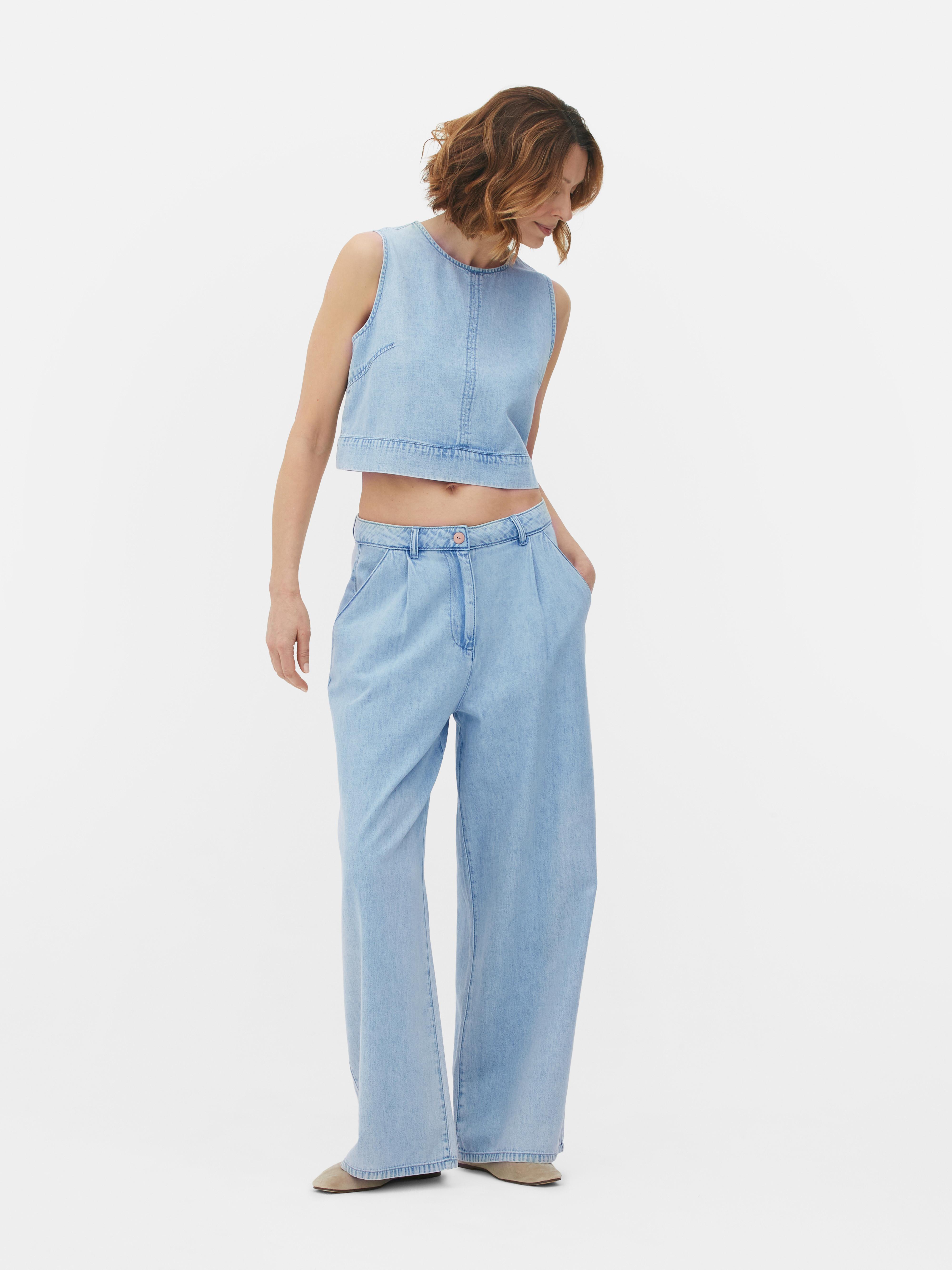 Tailored Wide Leg Jeans