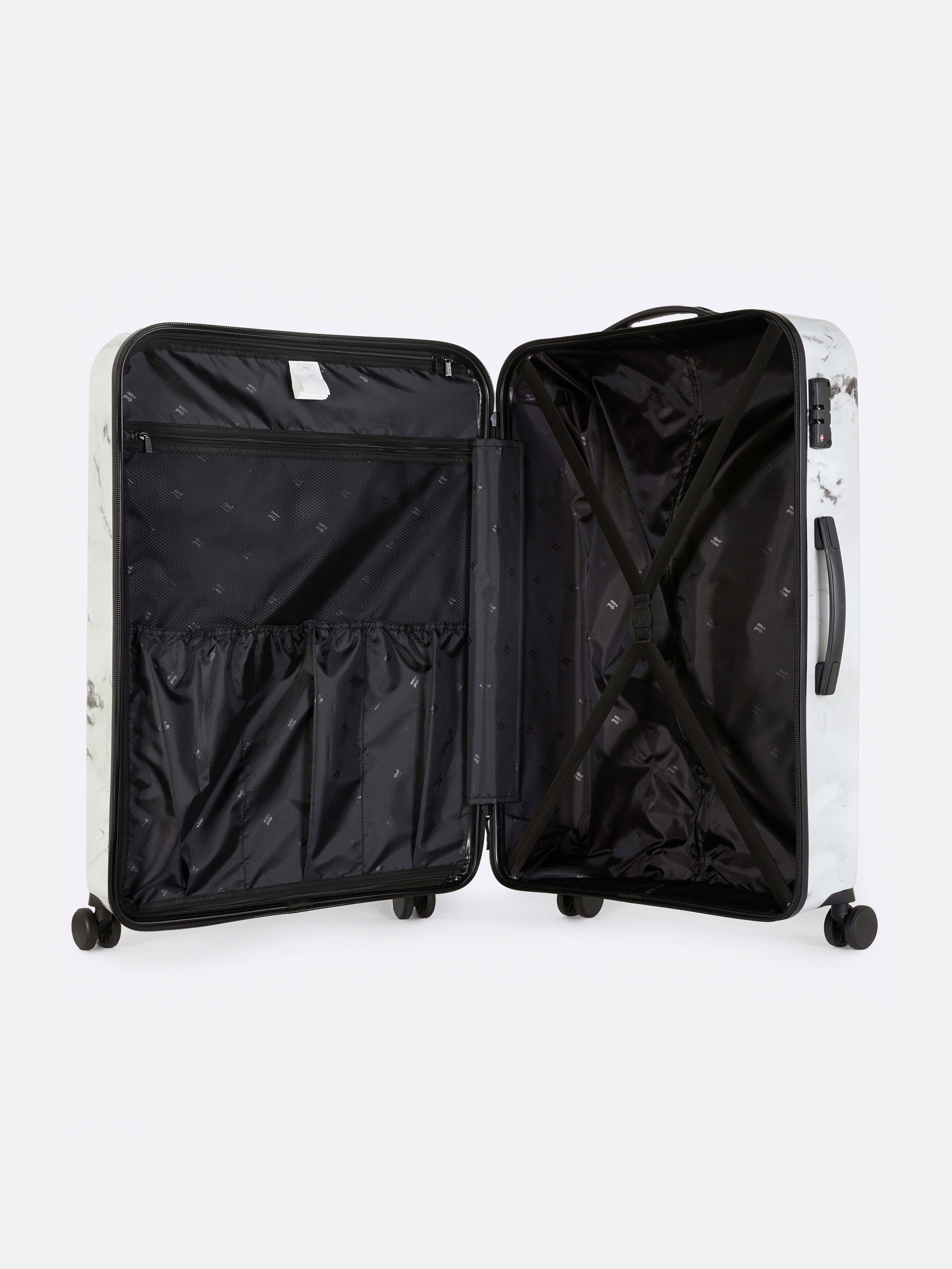 it Marble Print 8-Wheel Hard Shell Suitcase