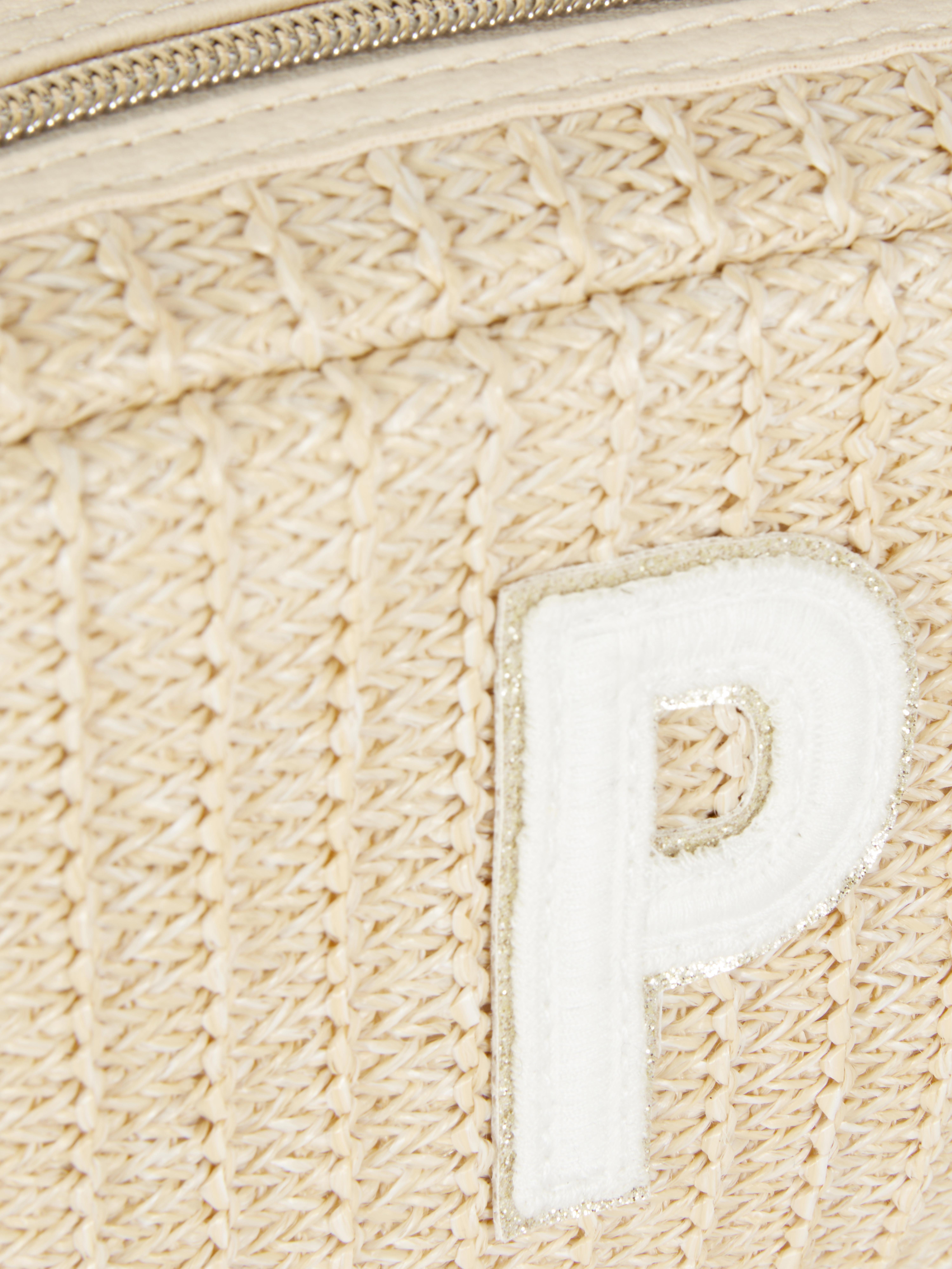 Makeuptas van raffia met initiaal Primark
