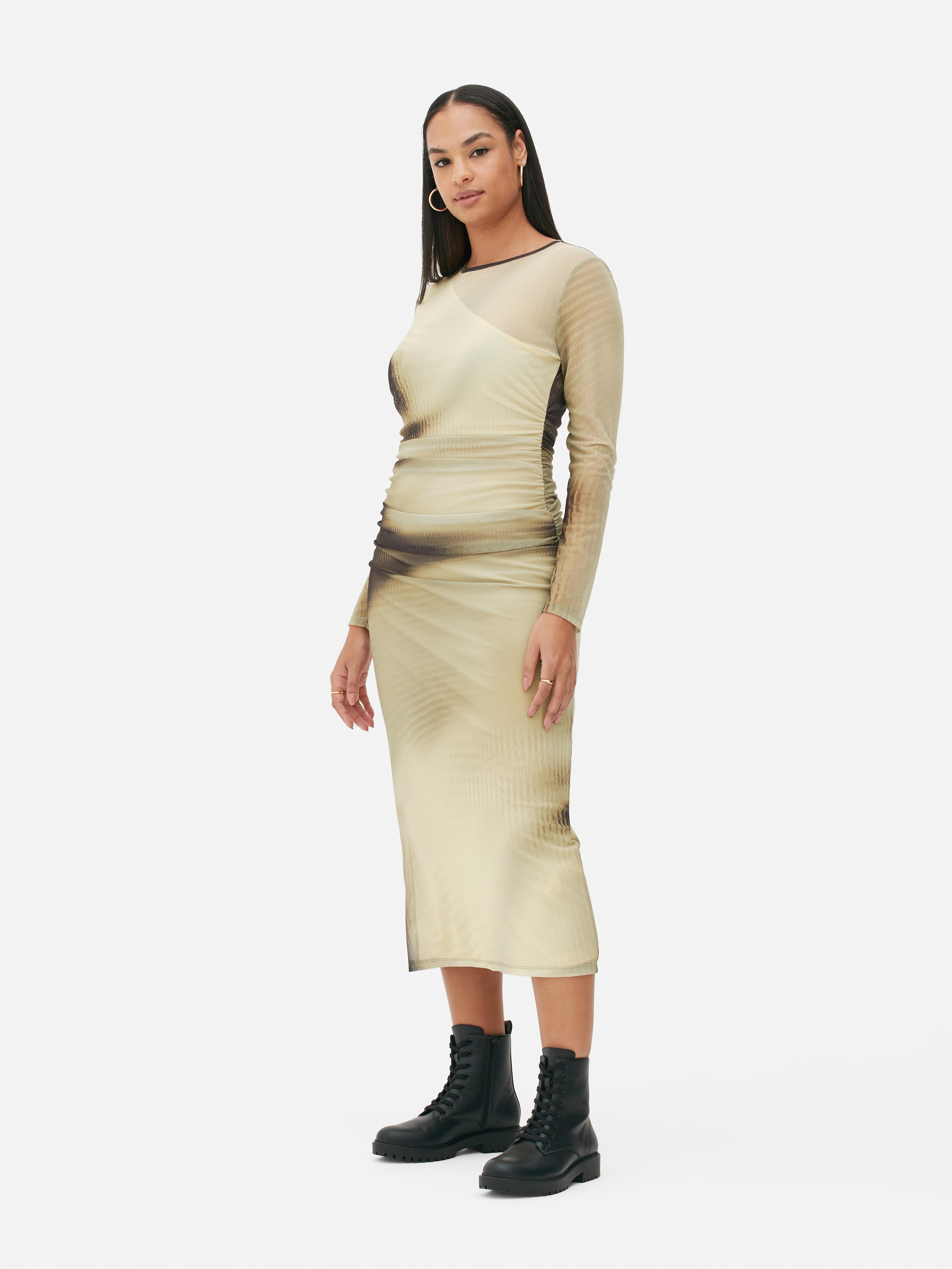 Mesh arm outlet dress