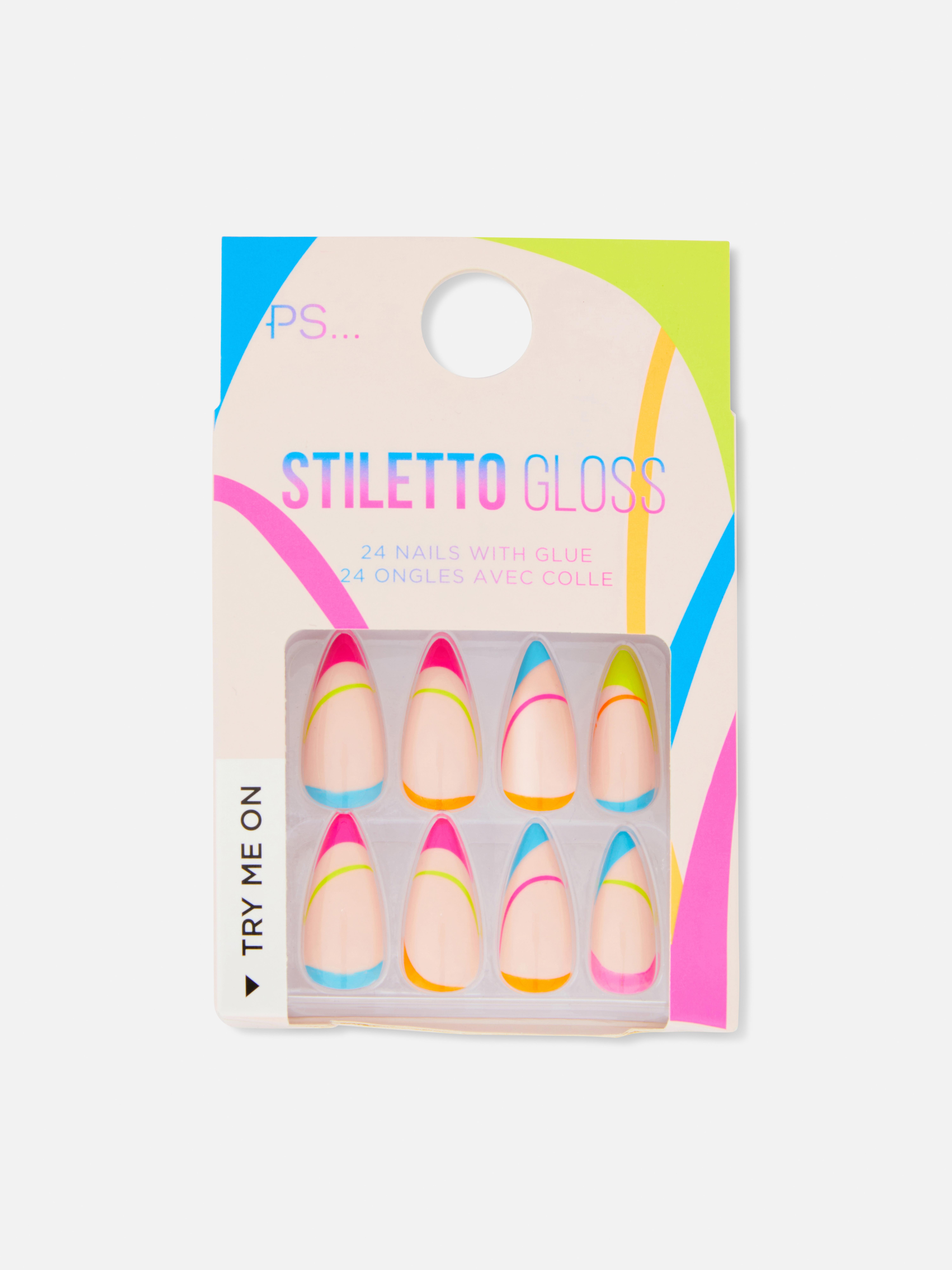 PS Stiletto Gloss Faux Nails
