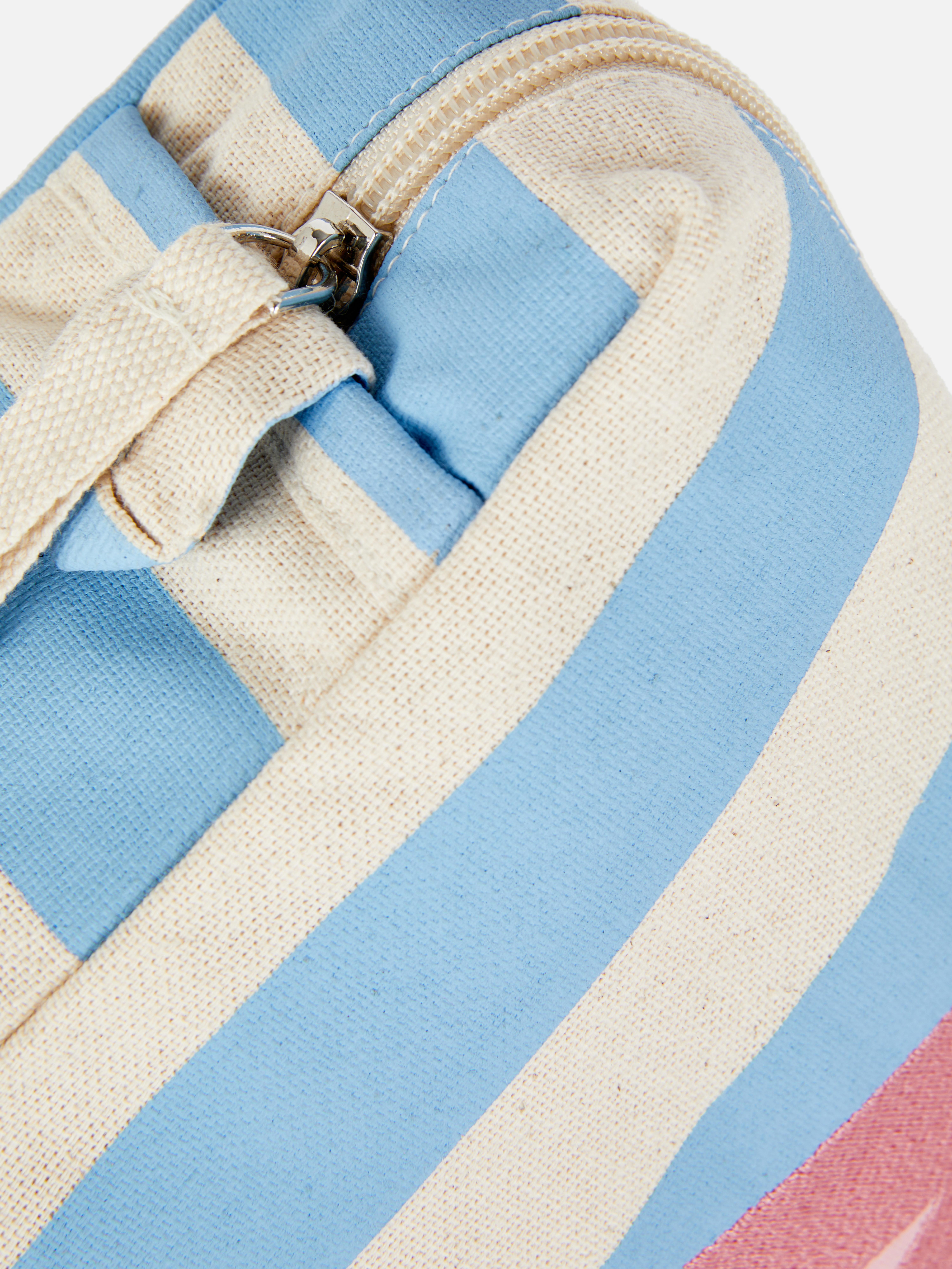 Geantă pentru cosmetice cu inițială și dungi